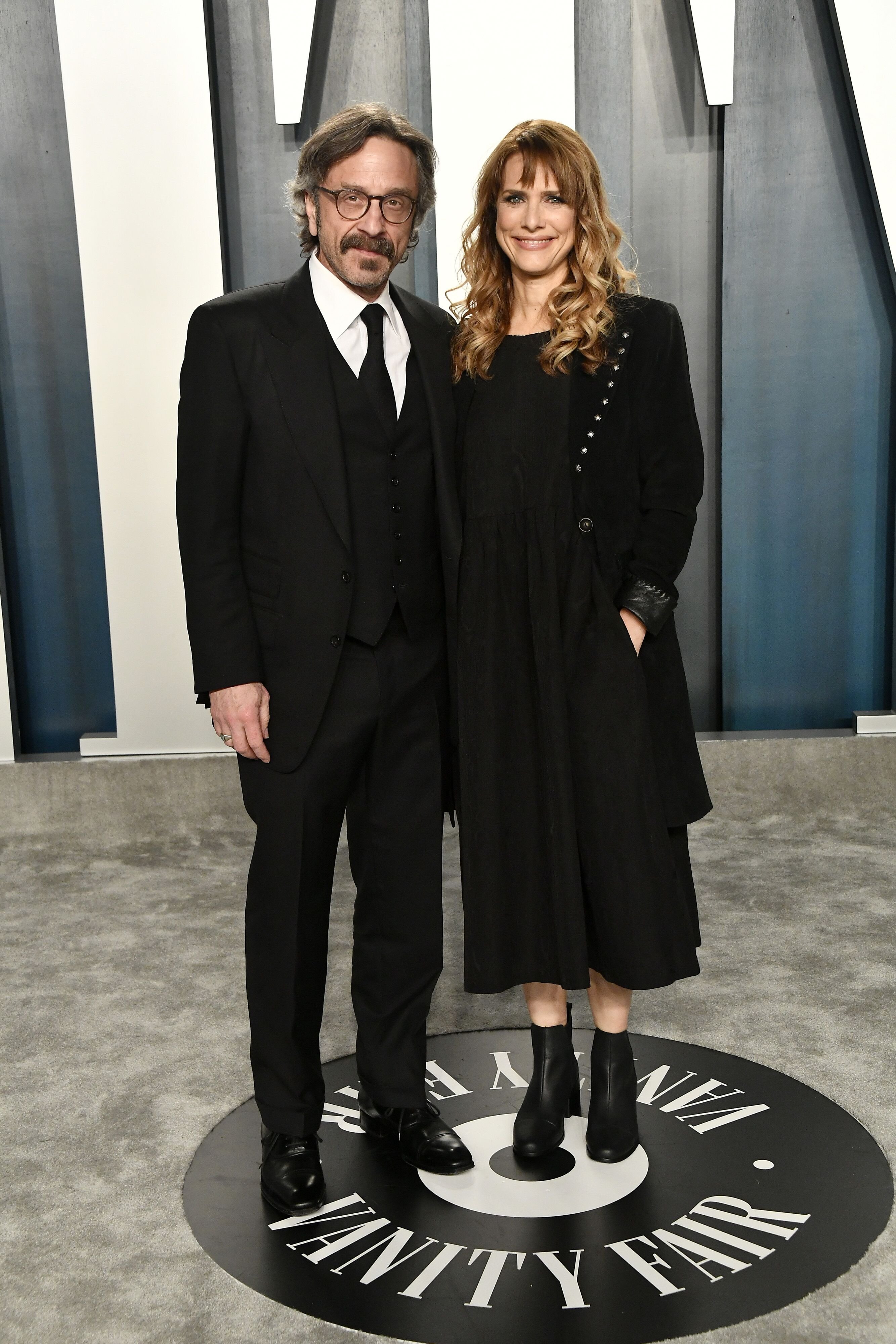 Marc Maron and Lynn Shelton at the Vanity Fair Oscar Party on February 09, 2020 in Beverly Hills, California | Photo: Getty Images
