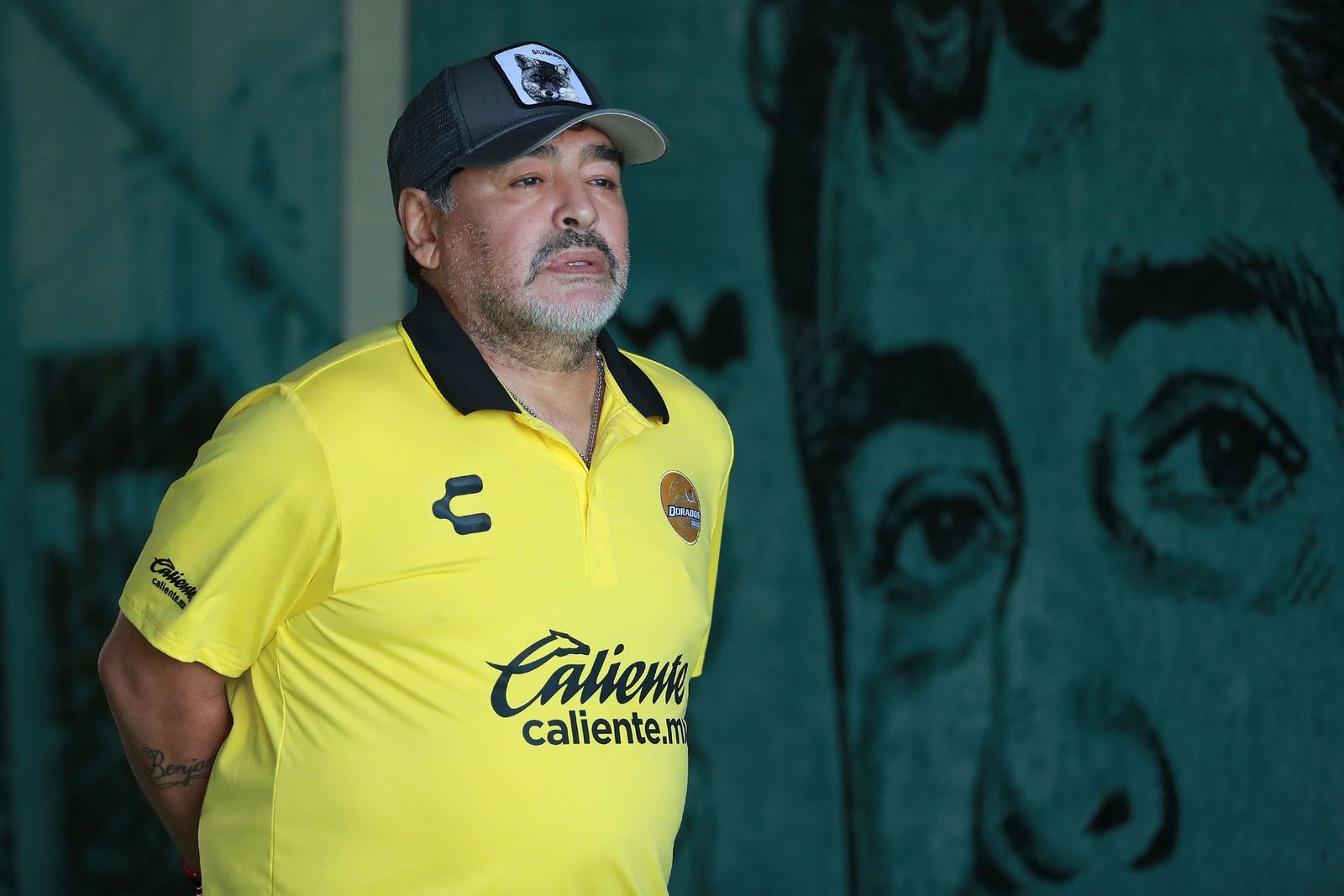 Diego Armando Maradona, coach of Dorados de Sinaloa looked on at the 11th round match between Zacatepec and Dorados as part of the Torneo Apertura 2018 Ascenso MX at Agustin 'Coruco Diaz Stadium on October 06, 2018 | Photo: Getty Images