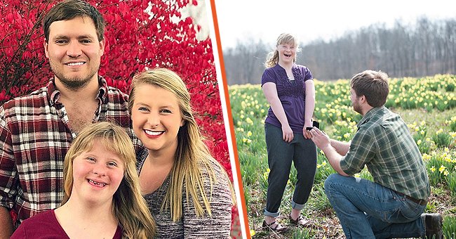 A bride and groom include their sister who has Down syndrome in their big day and the groom proposes to her as well | Photo: Instagram/ashleyseaton17