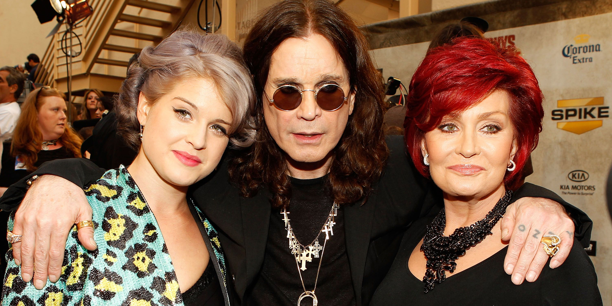 Kelly, Ozzy and and Sharon Osbourne | Source: Getty Images