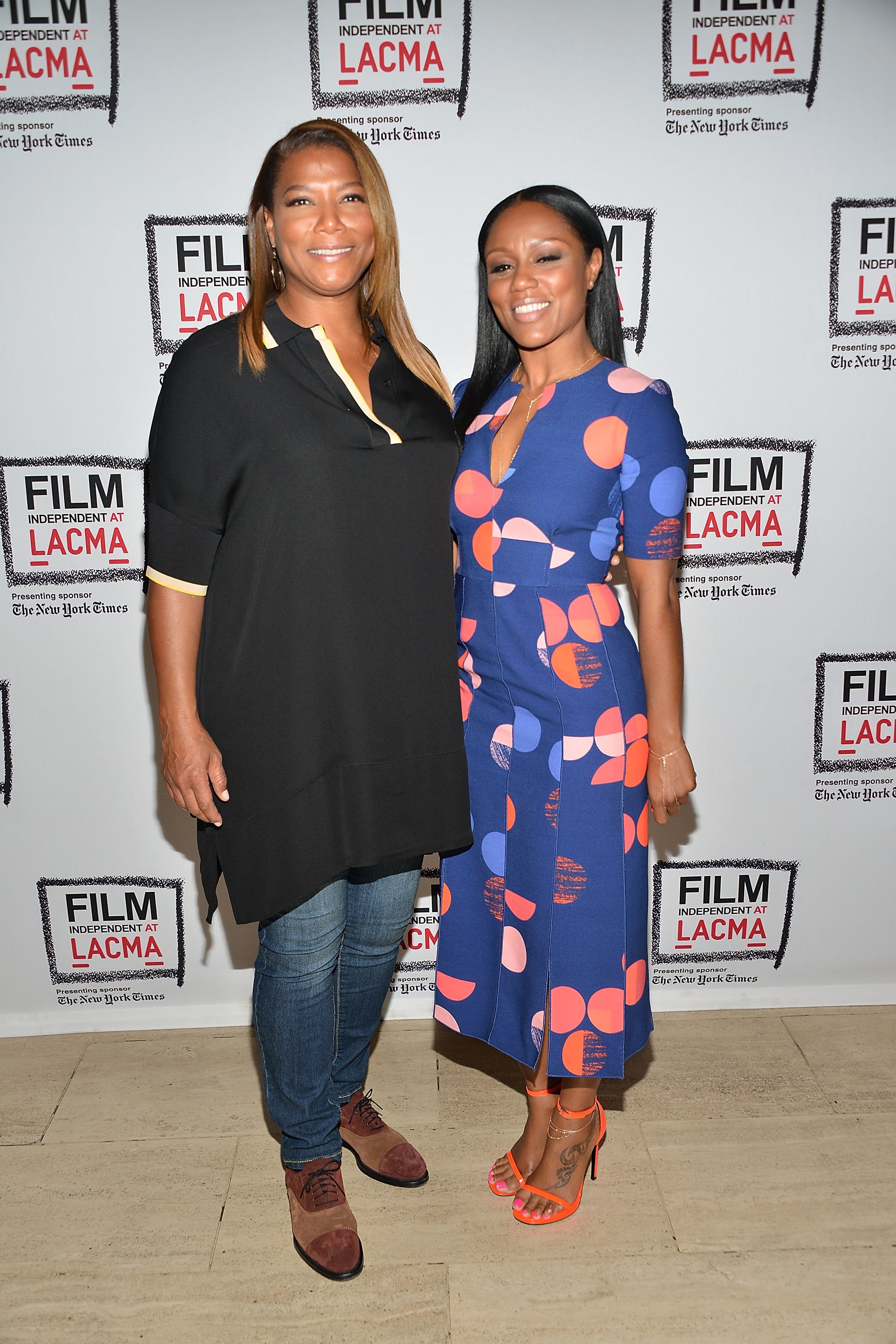 Eboni Nichols and Queen Latifah at the screening of "Bessie" in California on May 9, 2015 | Source: Getty Images 