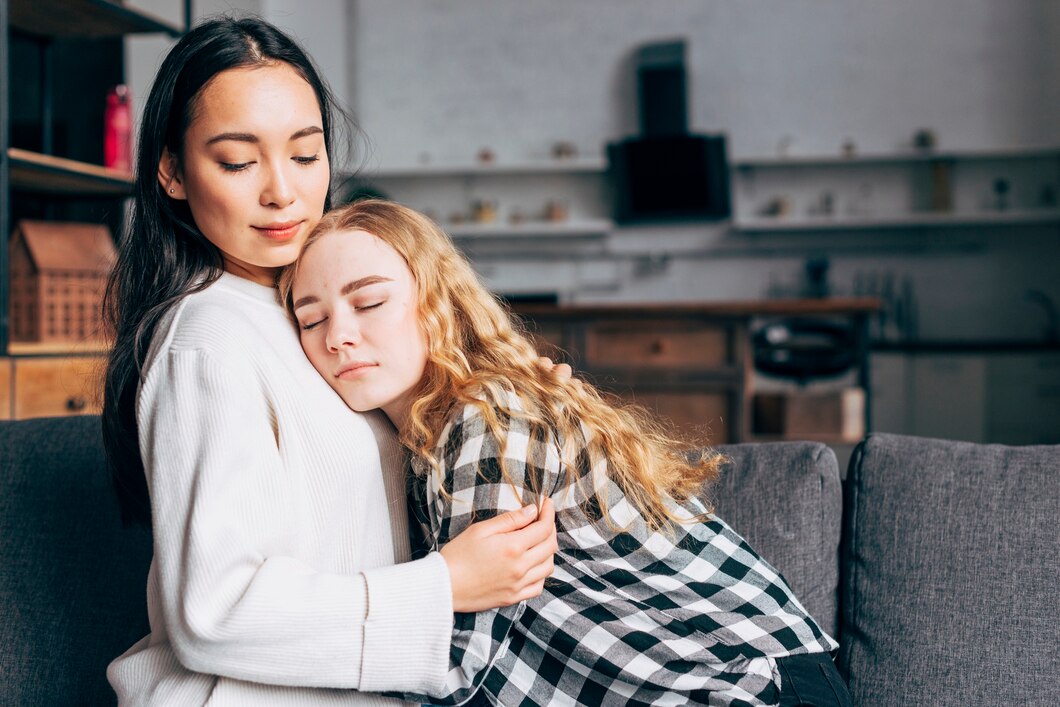 A girl hugging her mom | Source: Pexels