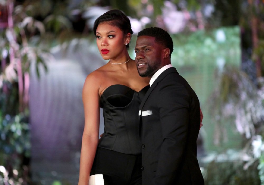 Eniko and Kevin Hart attending the premiere of Columbia Pictures' "Jumanji: Welcome To The Jungle" in Hollywood, California in December 2017. | Image: Getty Images.