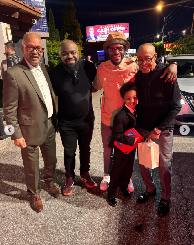 Peabo Bryson poses with family members and loved ones during his 75th birthday celebration in April 2026. The gathering took place just weeks before the Grammy-winning singer's death. | Source: Instagram/peabobryson2