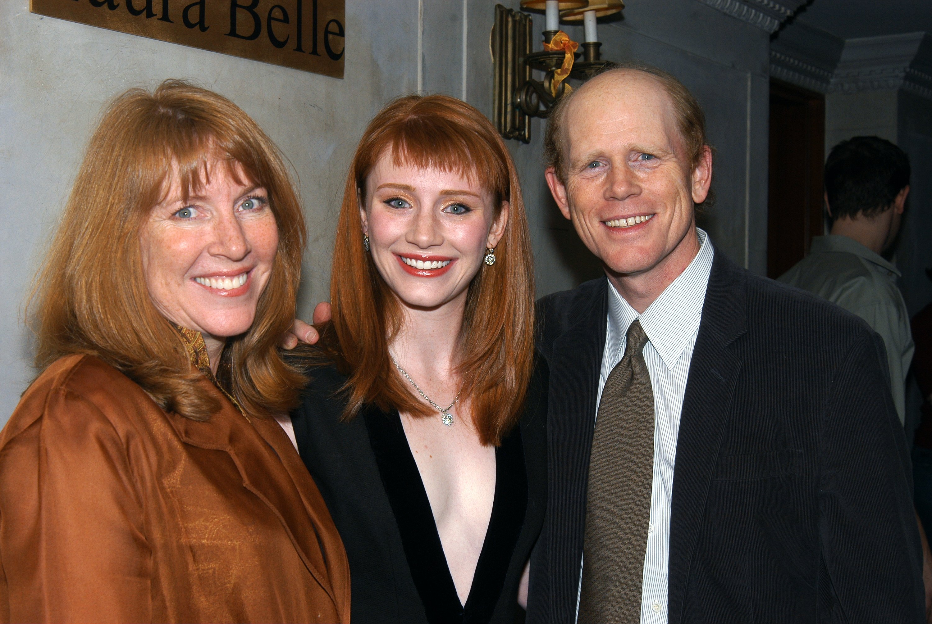 Cheryl, Bryce, and Ron Howard at the Roundabout Theatre Company's opening night party for "Tartuffe" as Bryce made her Broadway debut on January 9, 2003 | Source: Getty Images