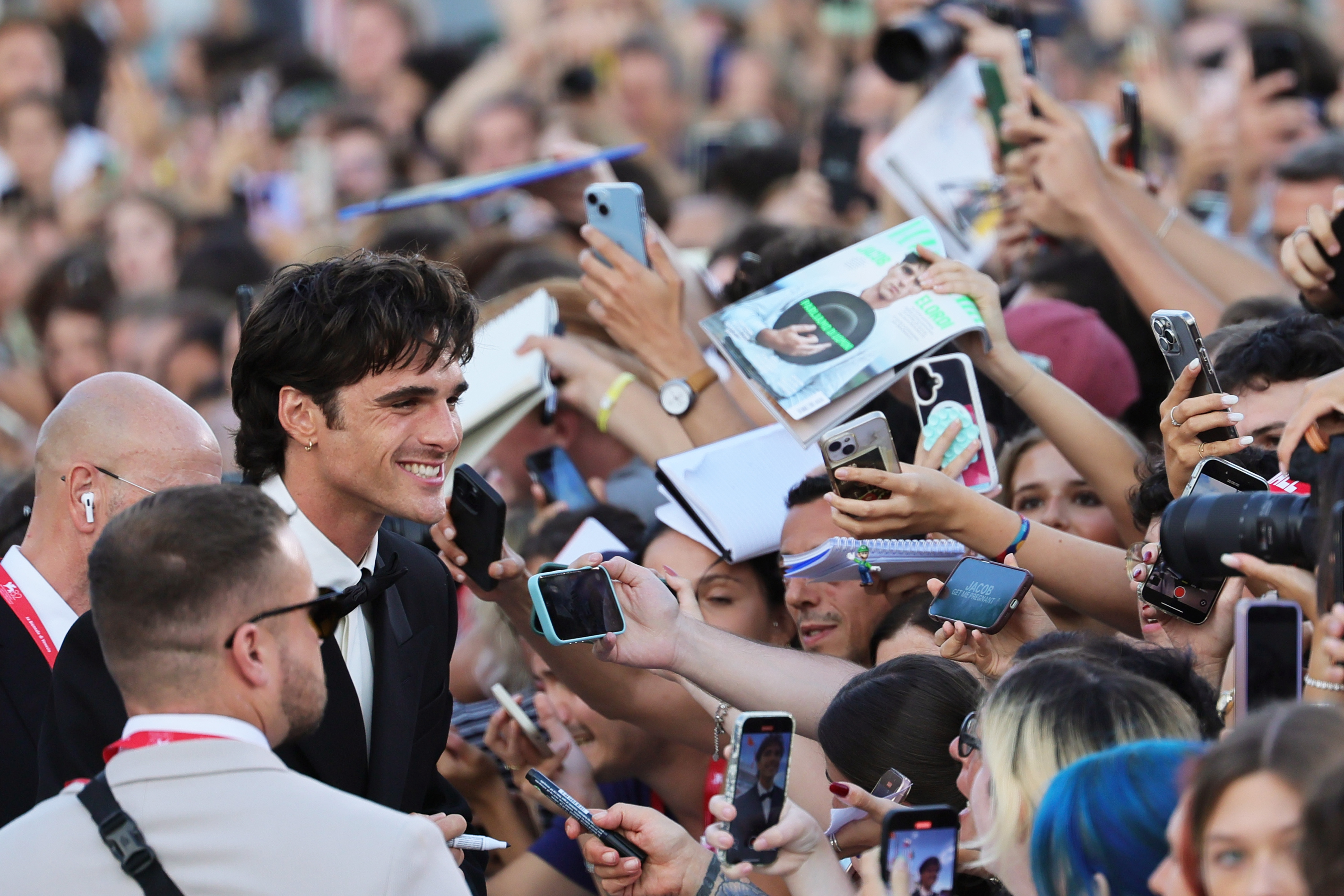 Jacob Elordi is seen during the "Frankenstein" red carpet during the 82nd Venice International Film Festival in Italy on August 30, 2025 | Source: Getty Images