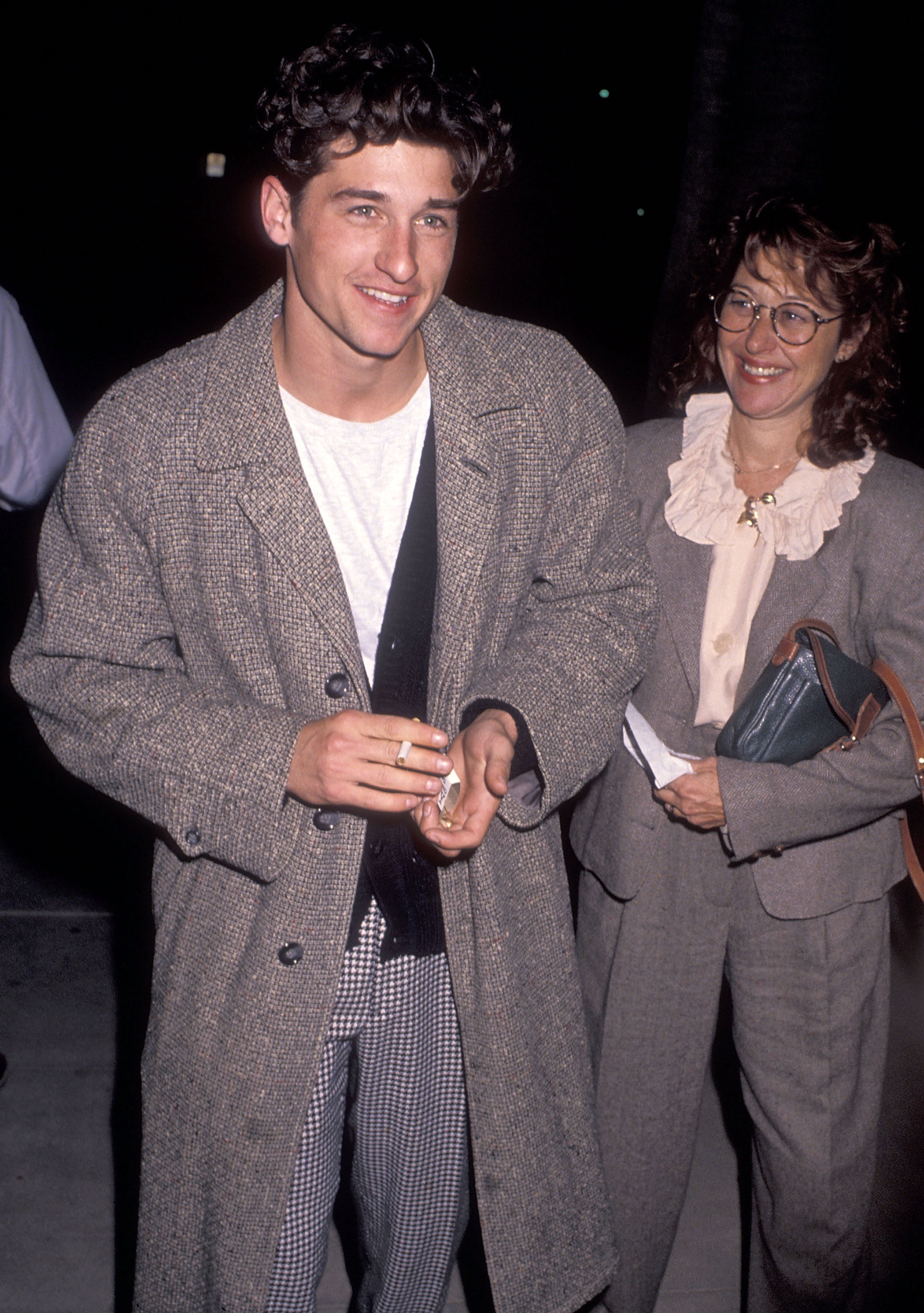 Rocky Parker and Patrick Dempsey attends the premiere of "Enemies, a Love Story" on December 12, 1989 in Beverly Hills, California | Source: Getty Images