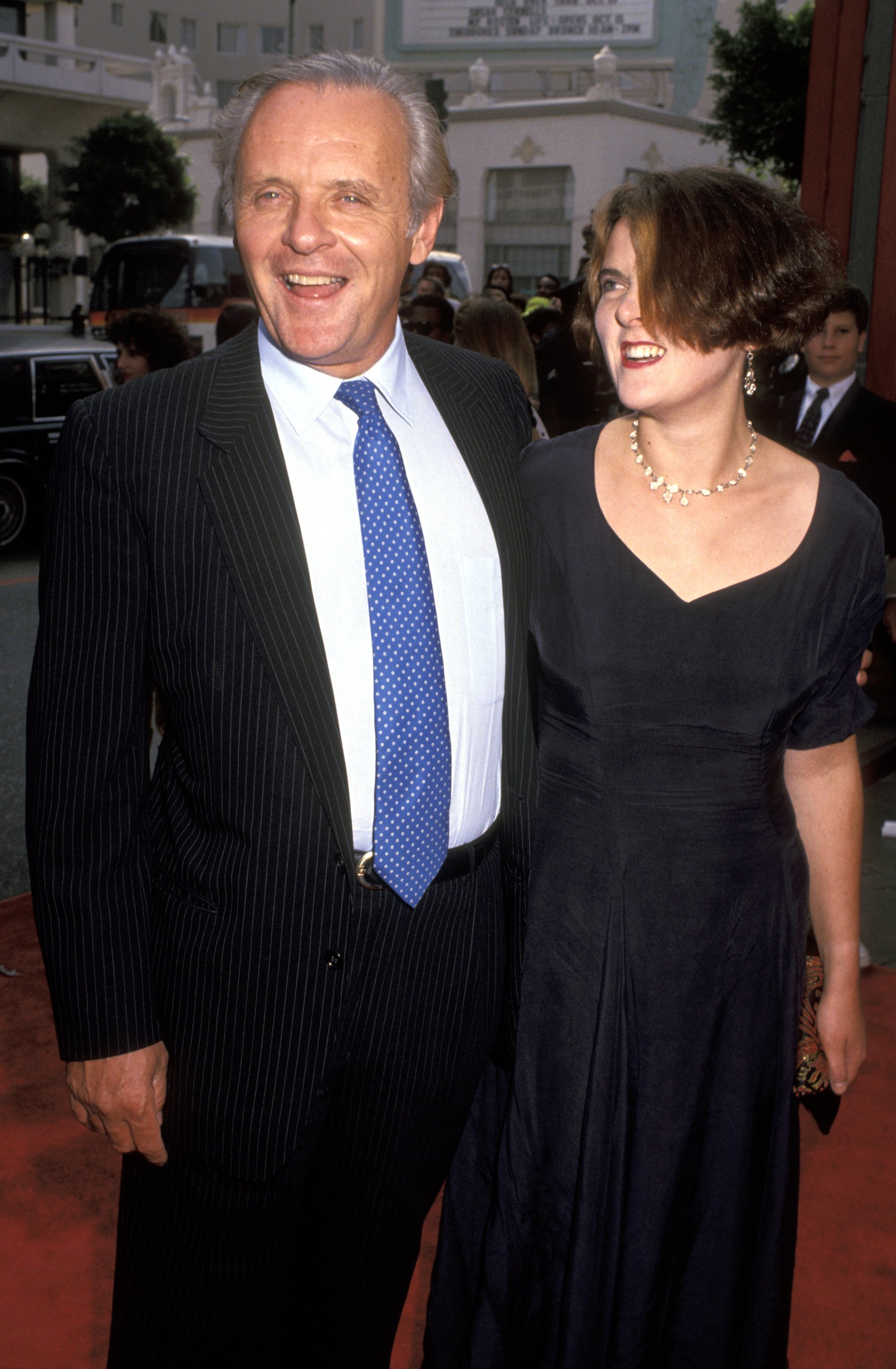 Anthony Hopkins pictured with his daughter Abigail Hopkins during the "Little Man Tate" Los Angeles premiere.┃Source: Getty Images