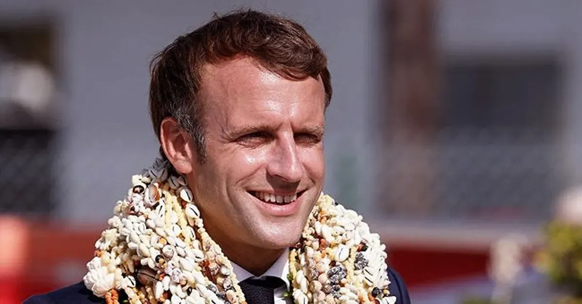 Emmanuel Macron dans l'archipel des Tuamotu, en Polynésie française, le 26 juillet 2021. | Photo : Getty Images