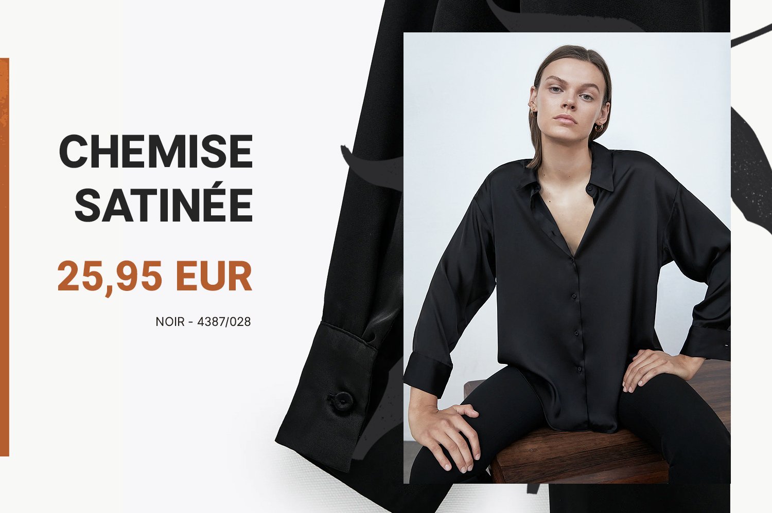 Chemise satinée. | Photo : Zara.com