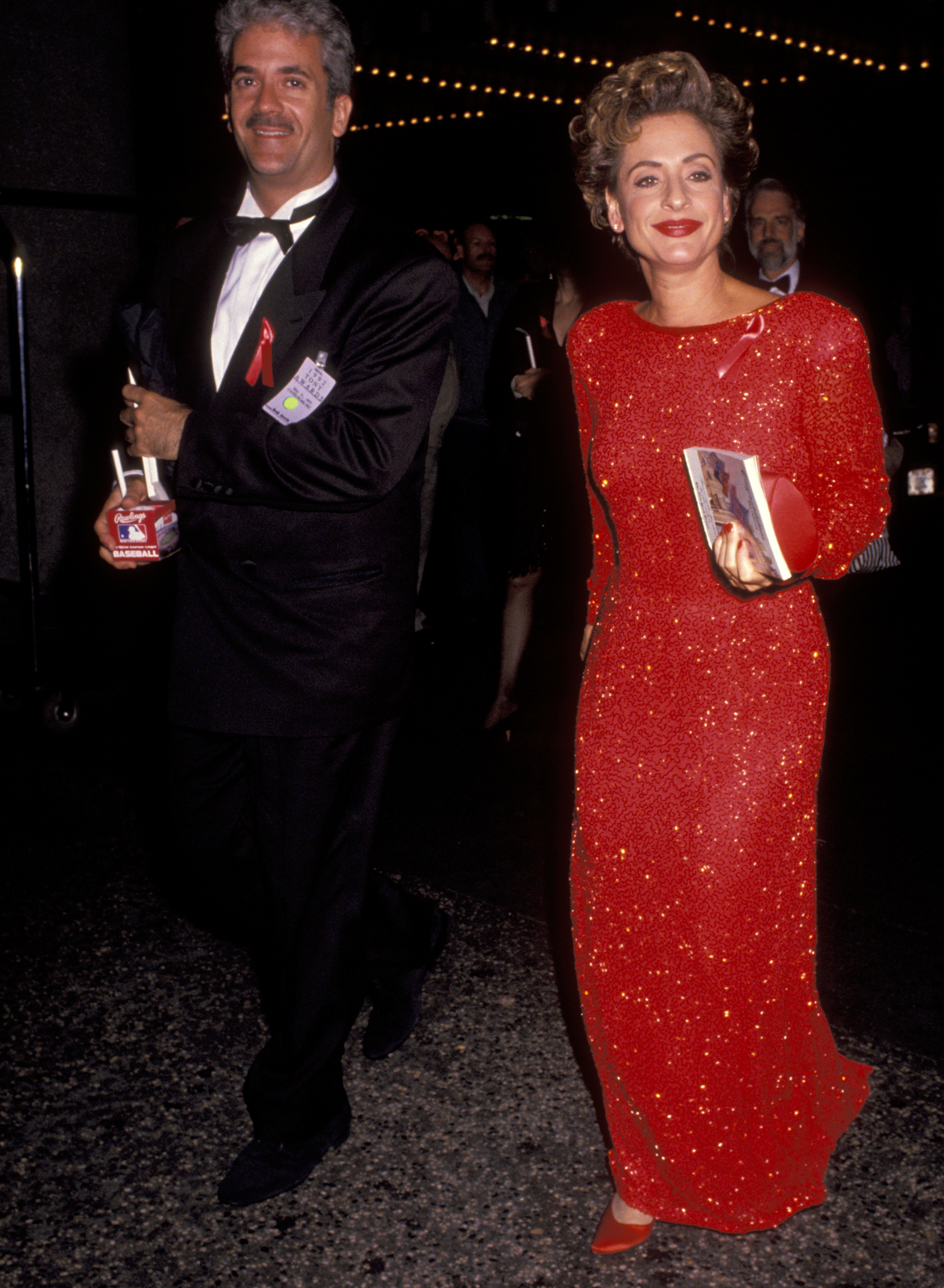 Patti LuPone and Matthew Johnston during 46th Annual Tony Awards at Gershwin Theatre in New York City on May 31, 1992 | Source: Getty Images