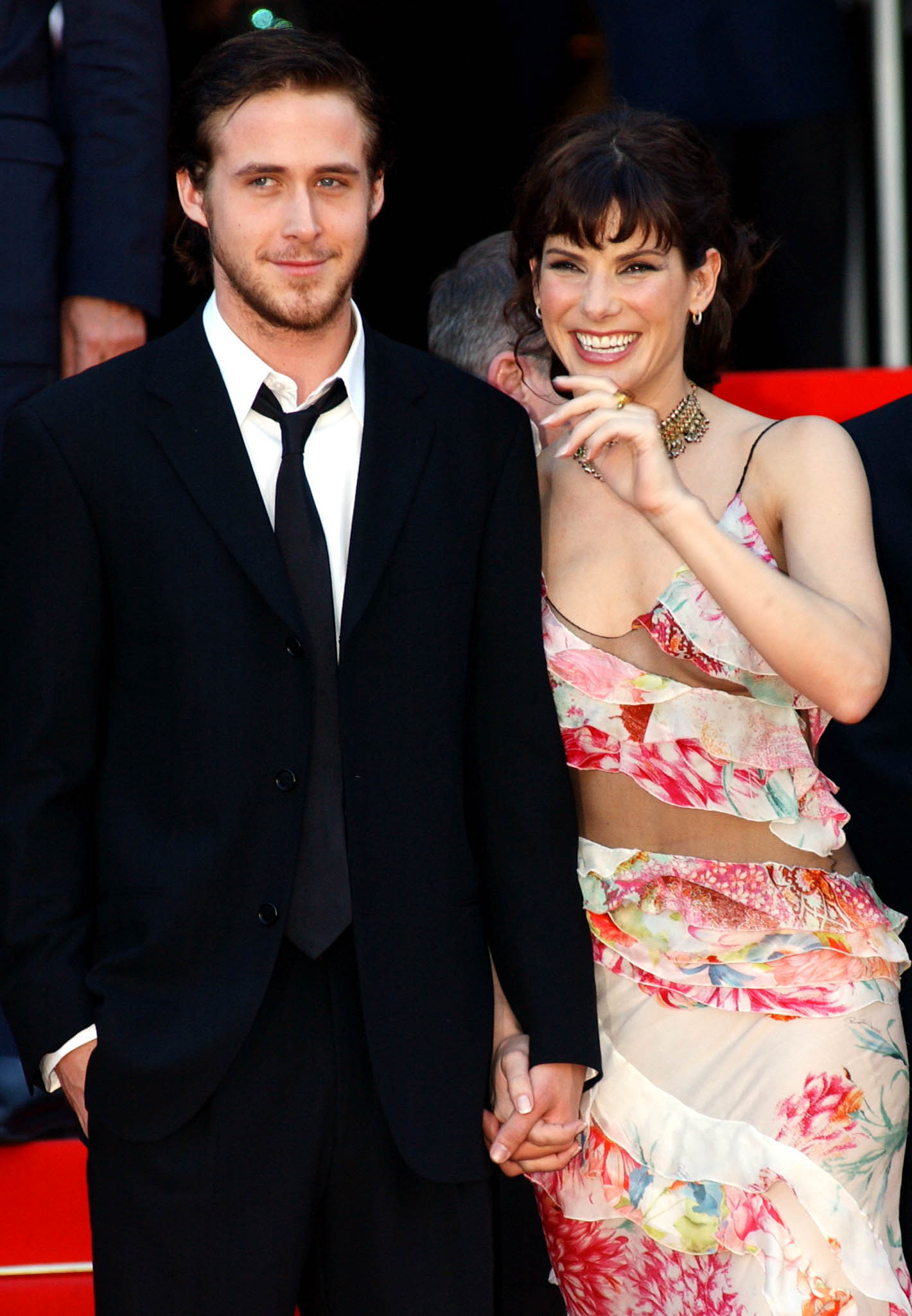 Ryan Gosling and Sandra Bullock at the Palais des Festival for the premiere of "Murder by Numbers" during the 55th Cannes Film Festival on May 24, 2002 | Source: Getty Images