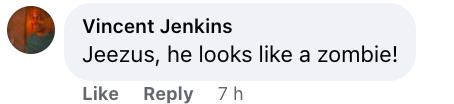 A screenshot of a comment about Michale Douglas' appearance posted on August 2, 2023 | Source: Facebook/Just Jared