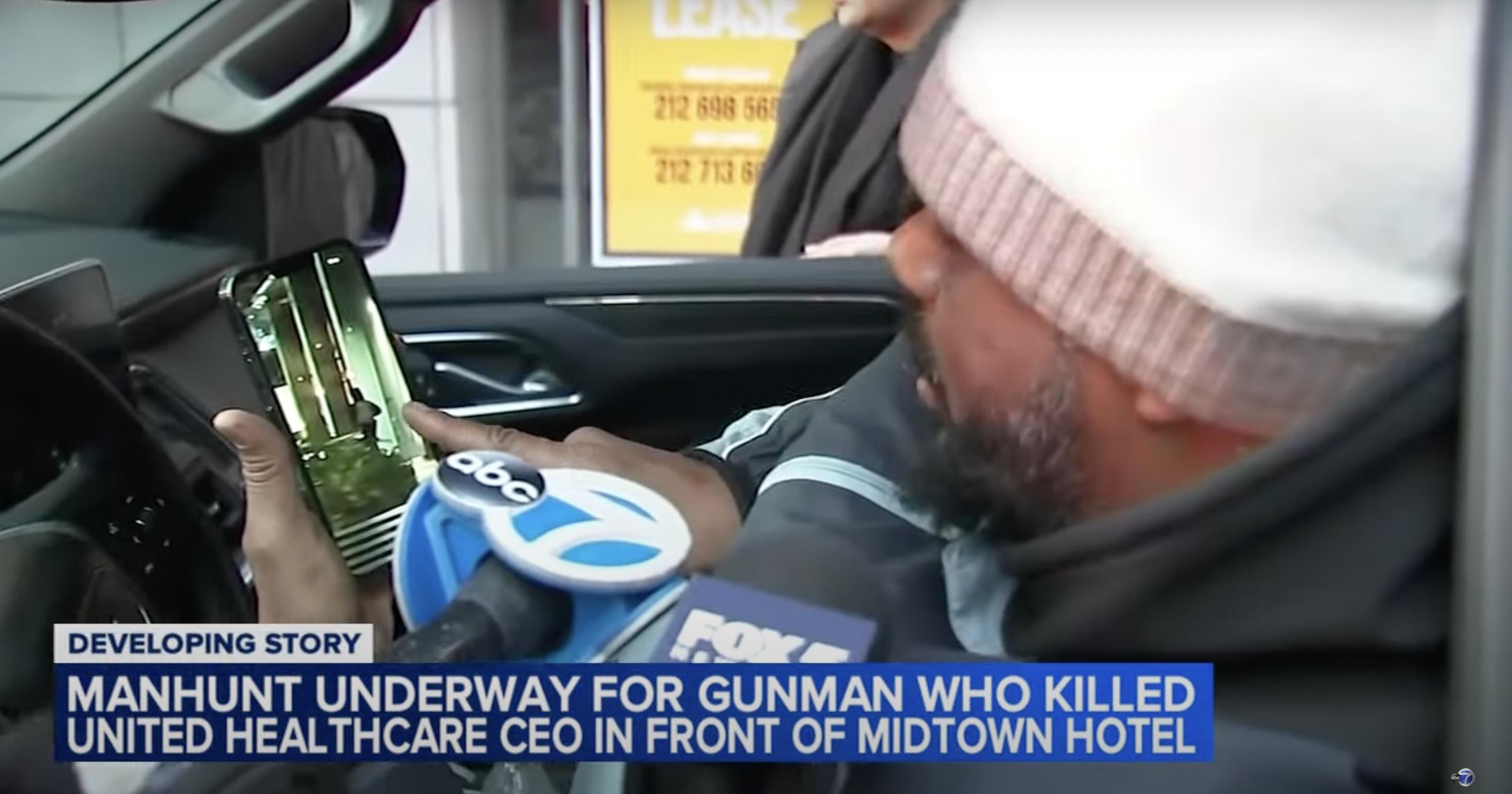 An eyewitness during an interview | Source: YouTube/Eyewitness News ABC7NY