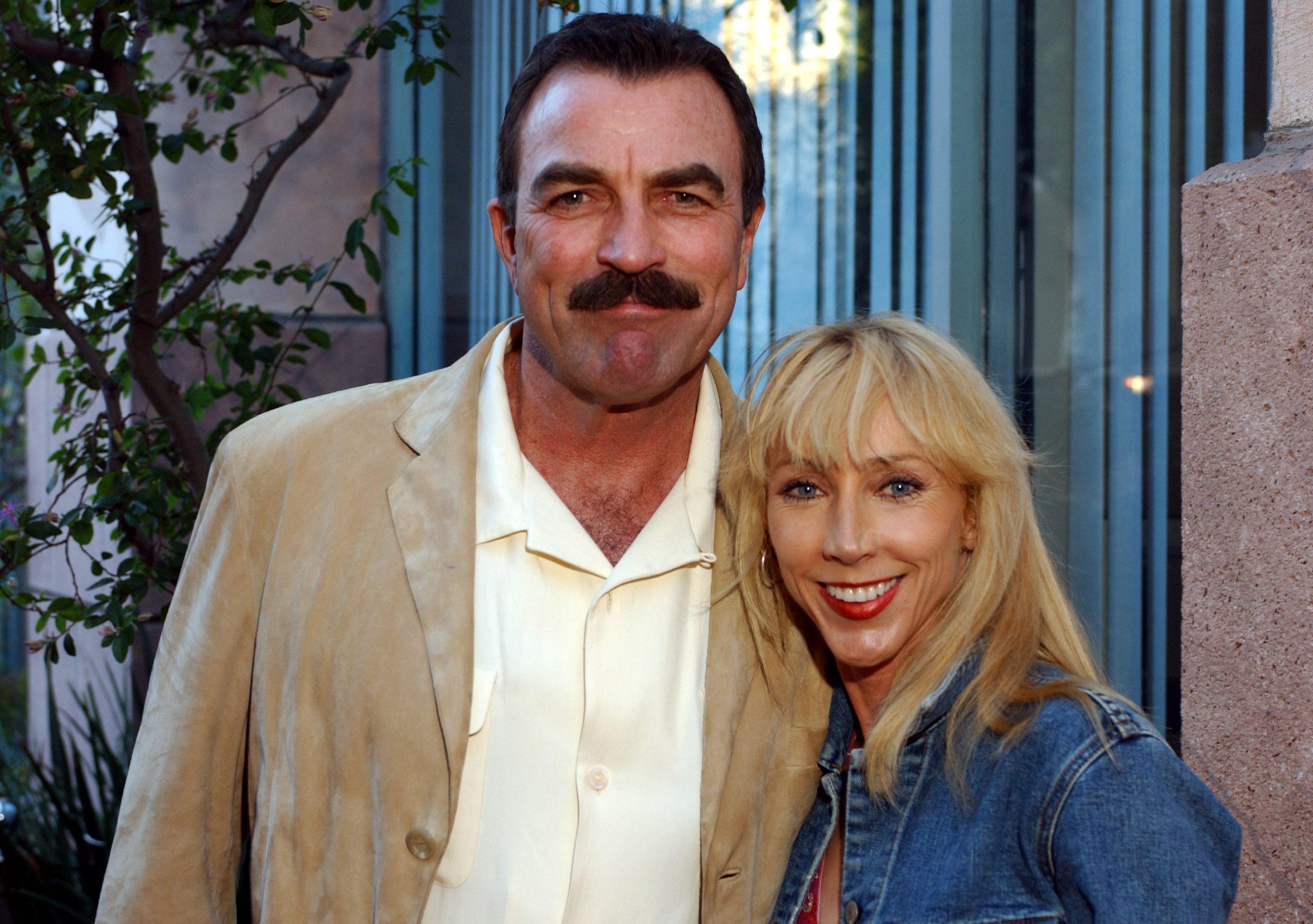 Tom Selleck and wife, Jillie Mack, at The Grand Havana Room in Beverly Hills, California in 2003 | Source: Getty Images.