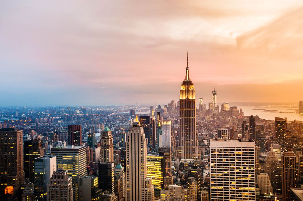 The New York City skyline during sunset. | Source: Shutterstock