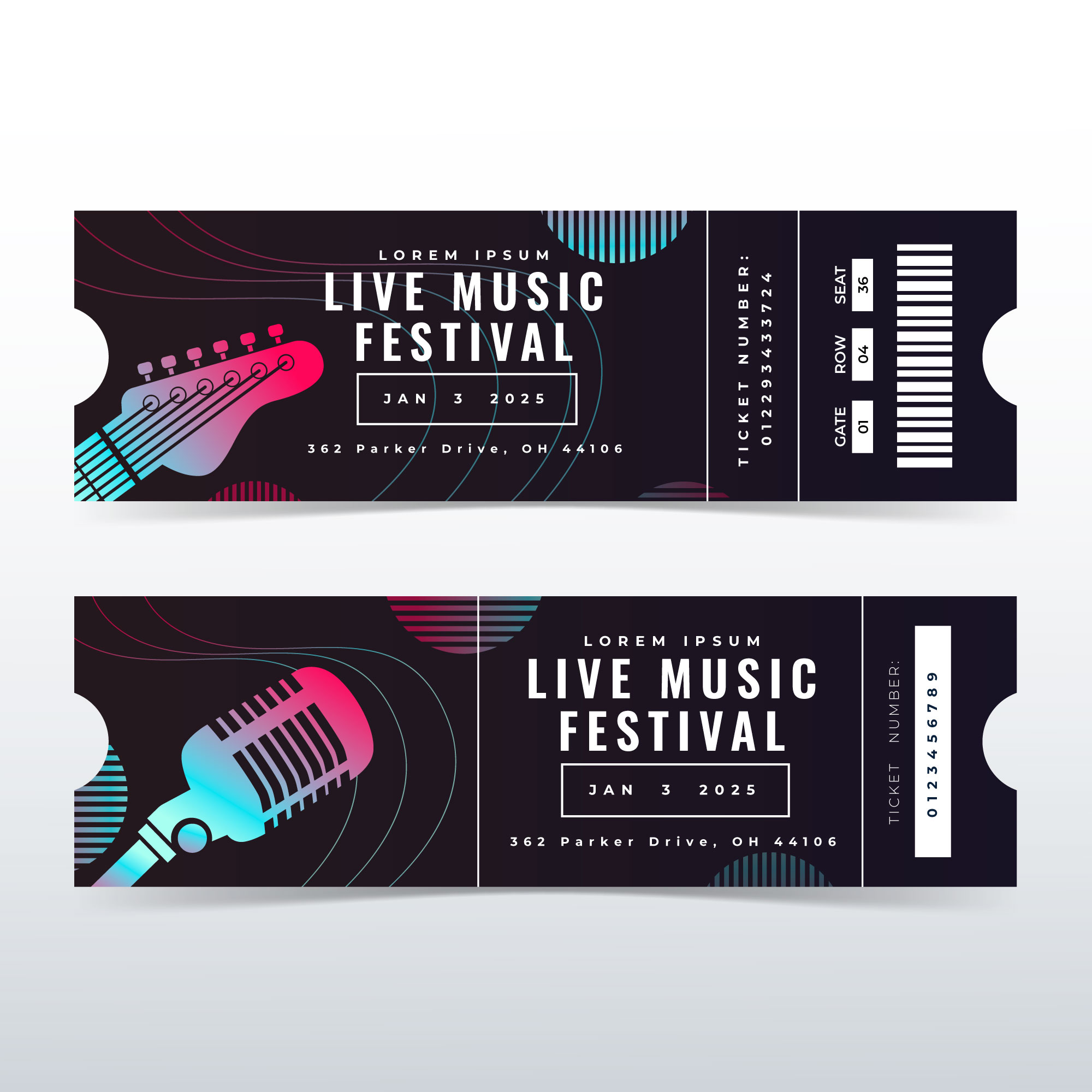 Two concert tickets | Source: Freepik