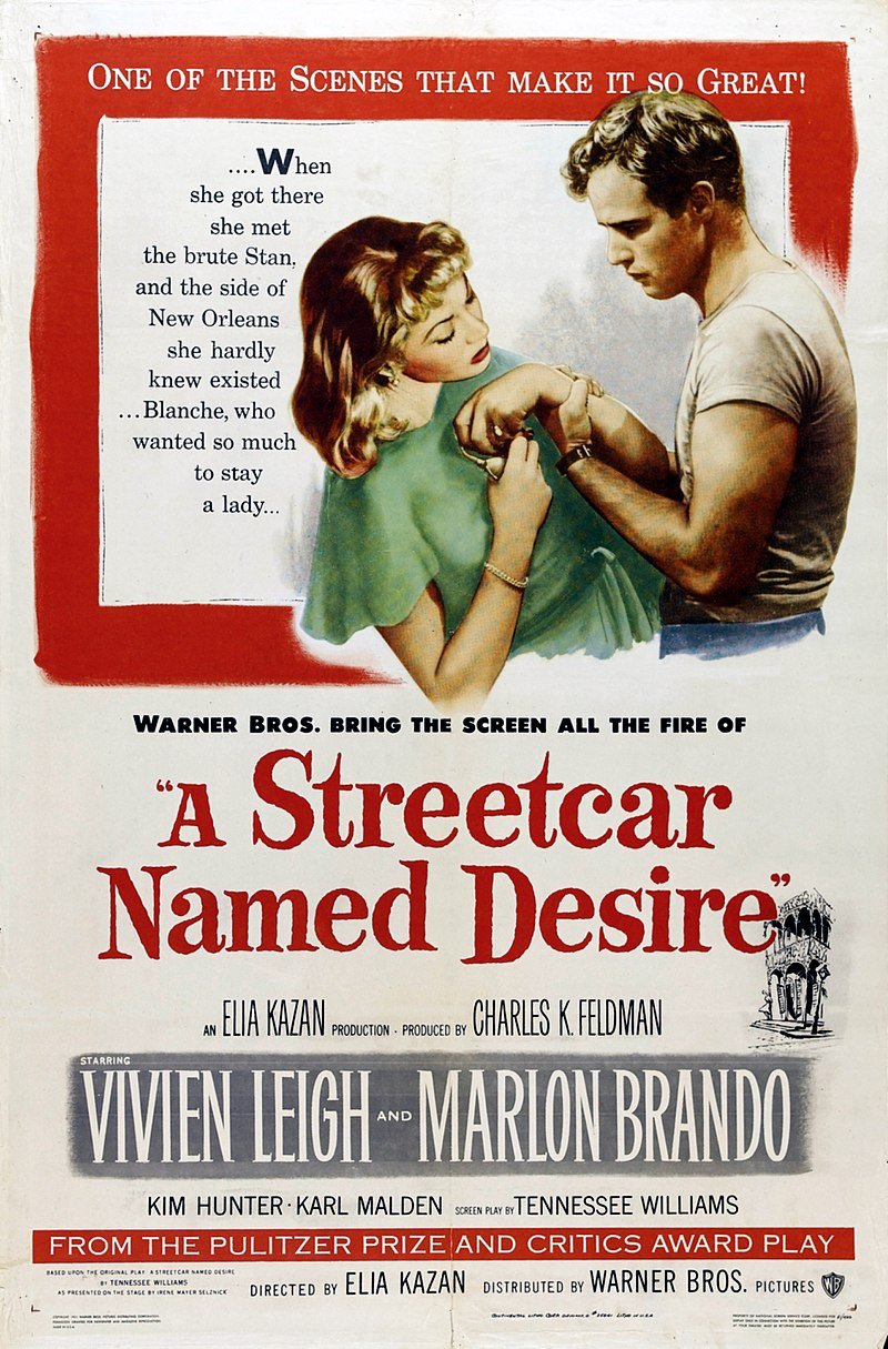 Poster for the 1951 film, "A Street Car Named Desire" | Source: Getty Images