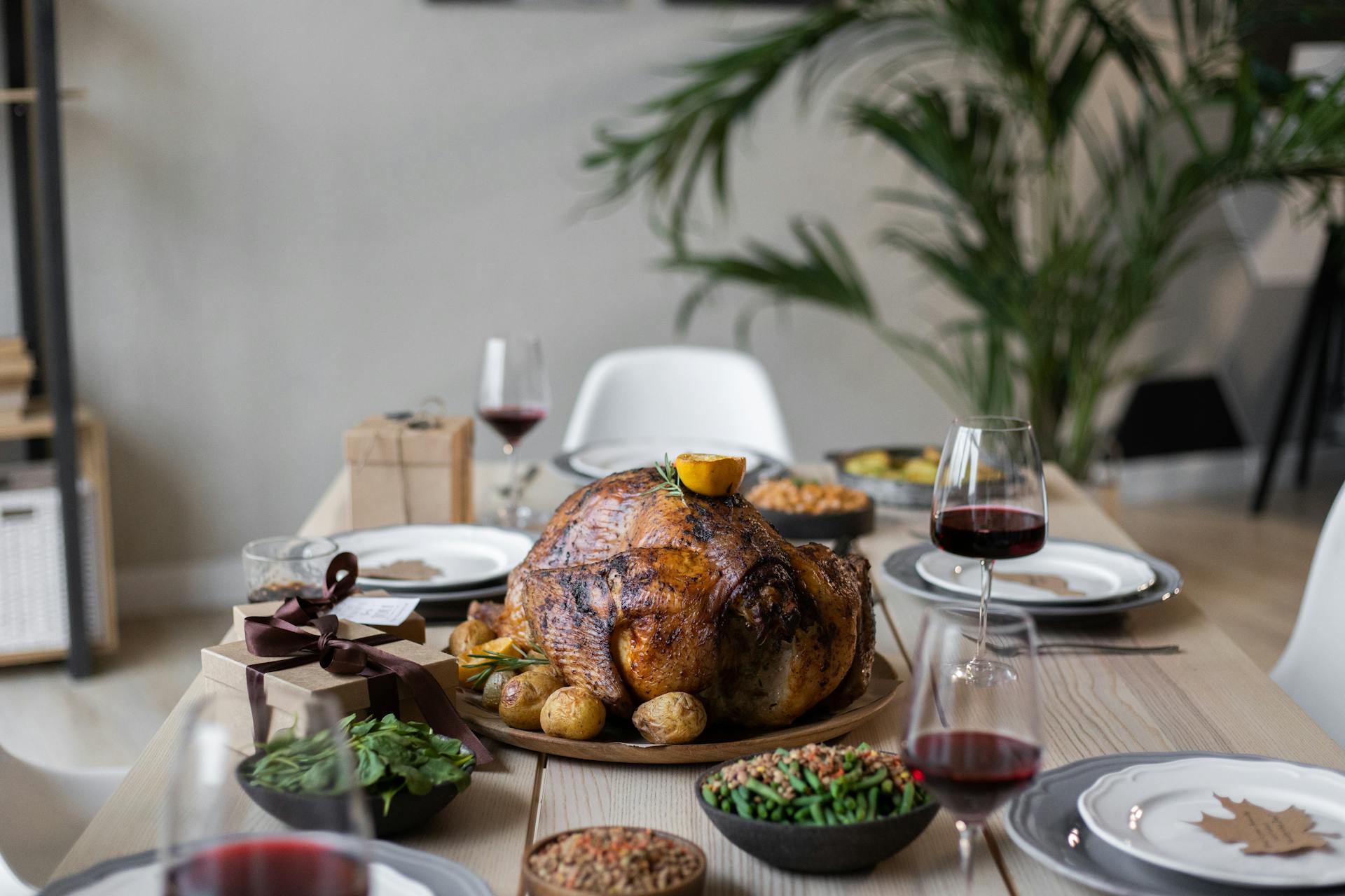 Thanksgiving dinner set on the table | Source: Pexels