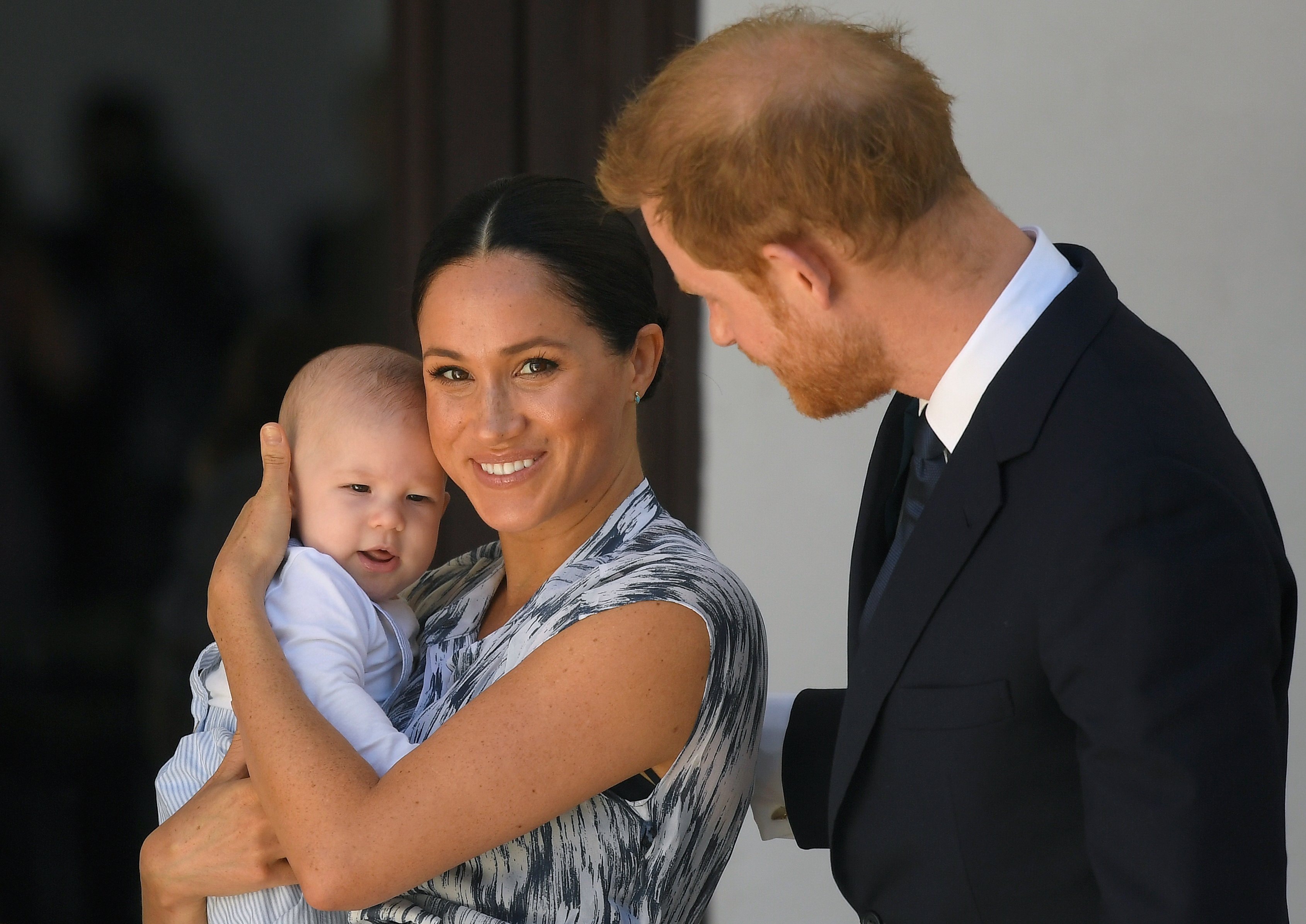 Prince Harry, Meghan, and their baby son Archie Mountbatten-Windsor on September 25, 2019 in Cape Town, South Africa. | Source: Getty Images