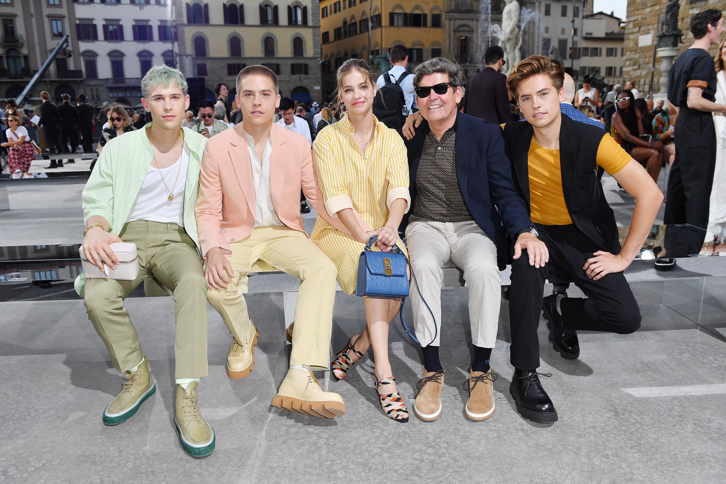 Dylan and Cole Sprouse at the Salvatore Ferragamo fashion show on June 11, 2019, in Florence, Italy. | Source: Getty Images