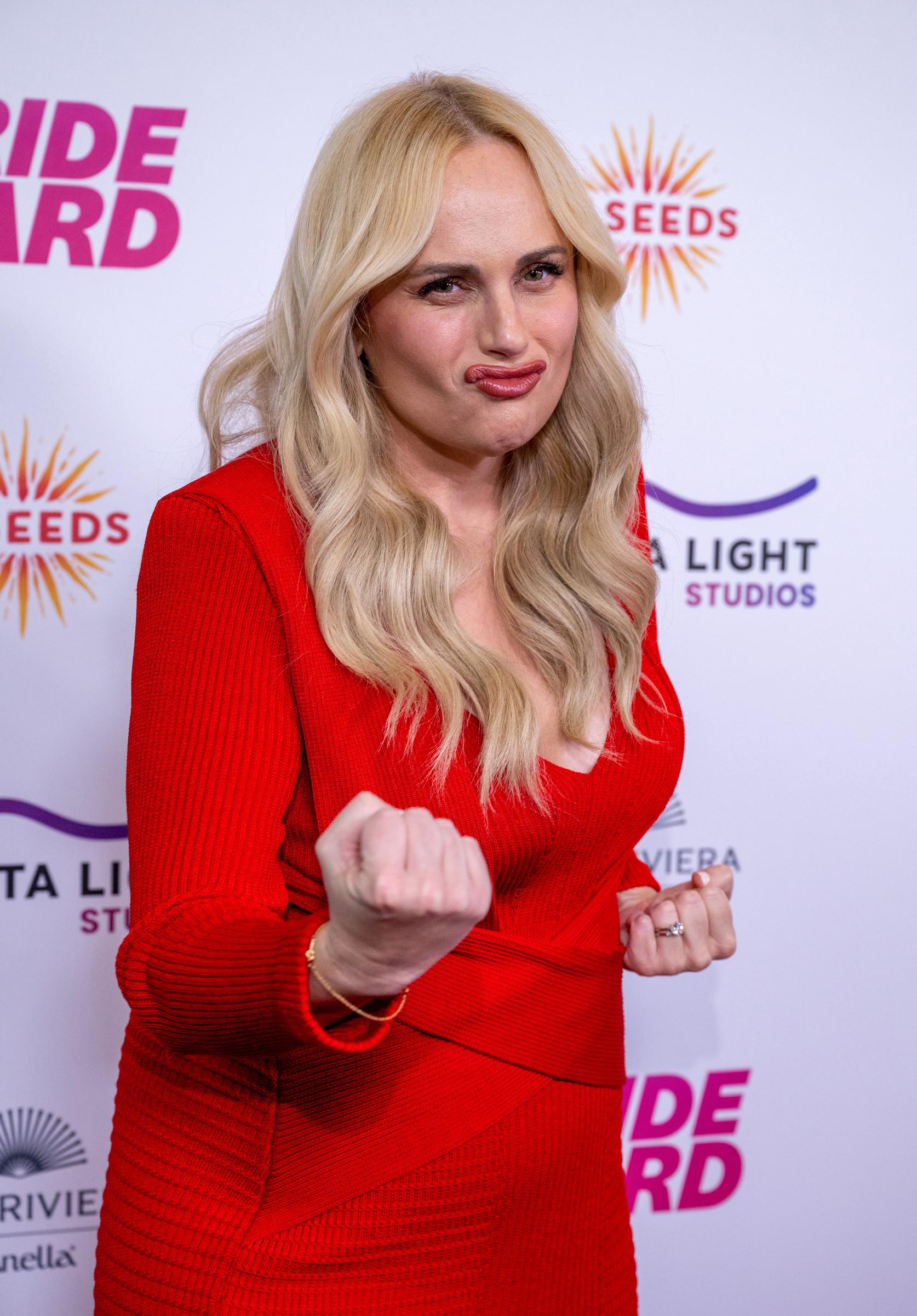 Rebel Wilson attends the premiere of "Bride Hard" at Directors Guild Of America on June 18, 2025 in Los Angeles, California. | Source: Getty Images
