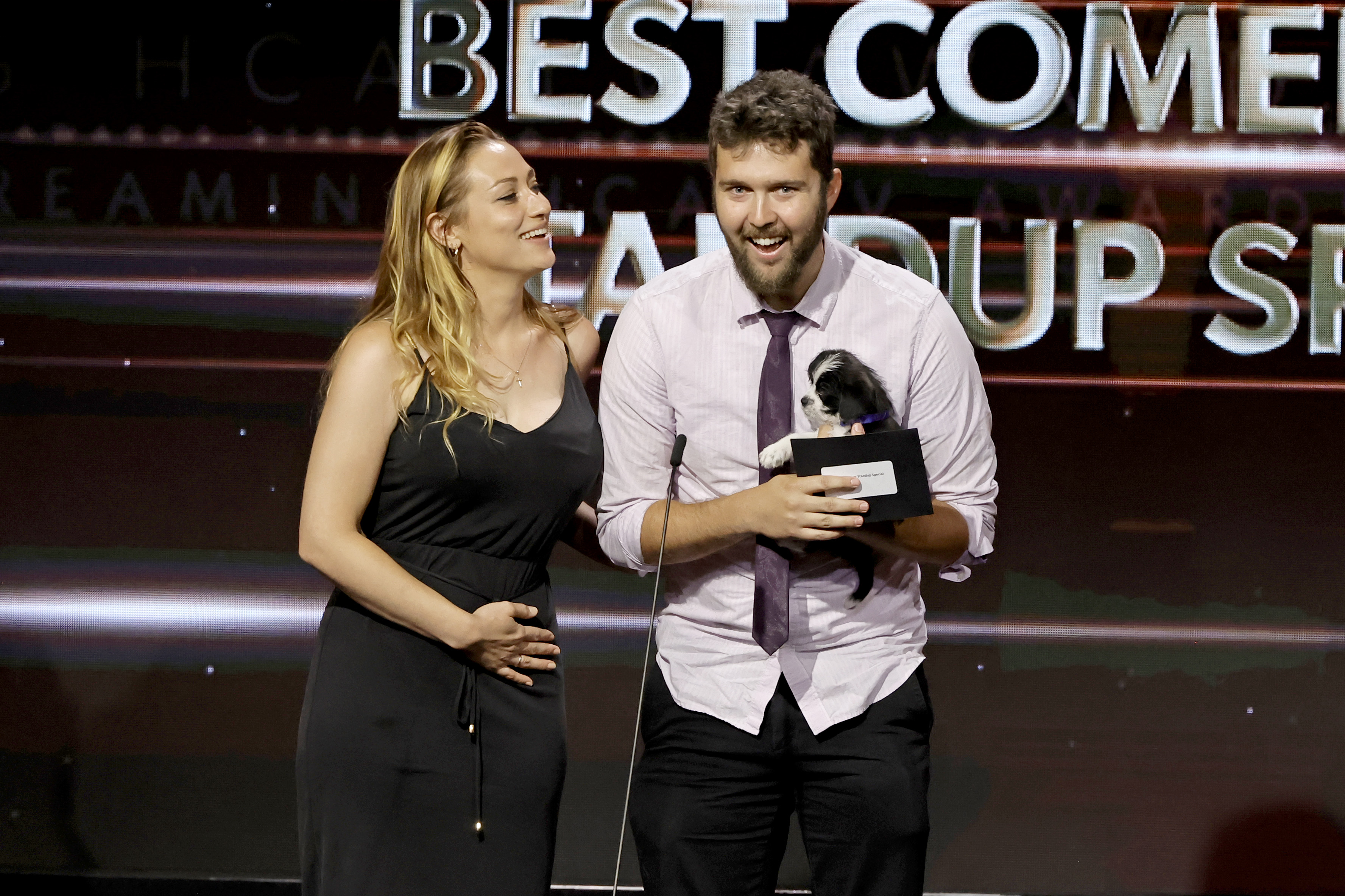 Dylan Macdonald accepts the award for Best Comedy or Standup Special onstage for his late father, Norm Macdonald, during The 2nd Annual HCA TV Awards on August 14, 2022, in Beverly Hills, California | Source: Getty Images