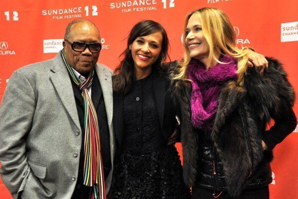 Quincy Jones, Rashida Jones and Peggy Lipton at the Eccles Center Theatre during the 2012 Sundance Film Festival on January 20, 2012 | Photo: Getty Images