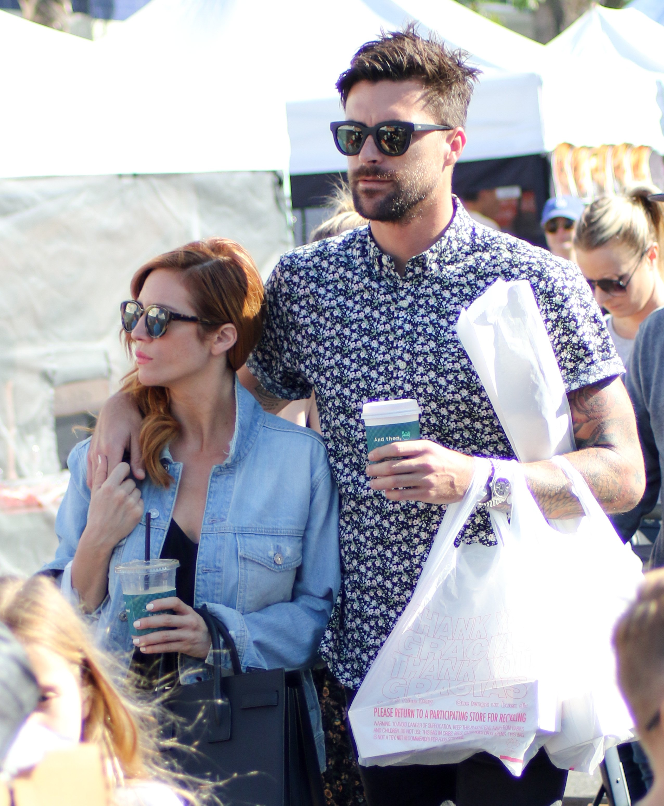 Brittany Snow and Tyler Stanaland are photographed in Los Angeles, on November 18, 2018 | Source: Getty Images