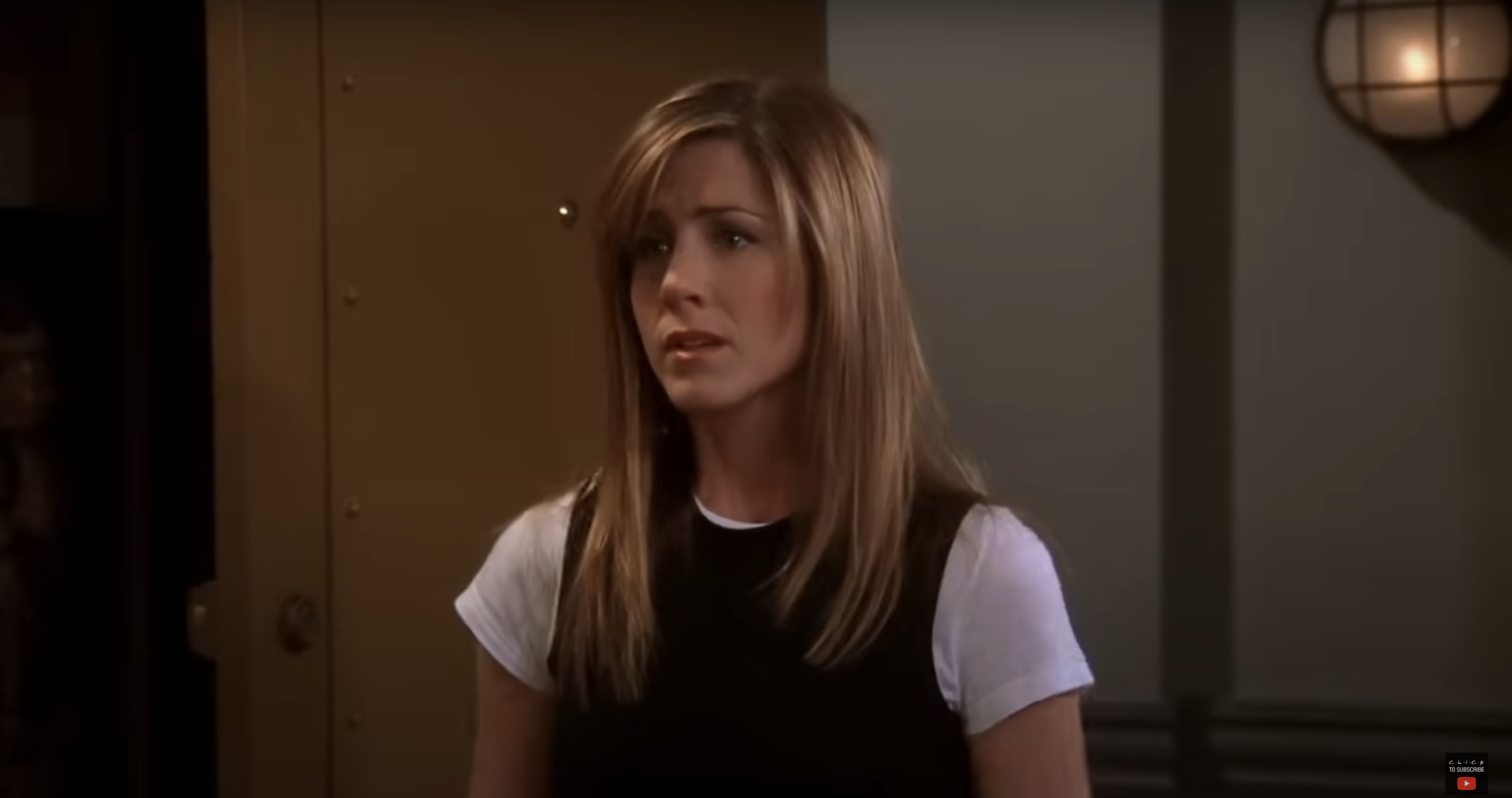 Jennifer Aniston as Rachel Green in the "Friends" series finale in 2004, from a video shared in September 2023 | Source: YouTube/Friends