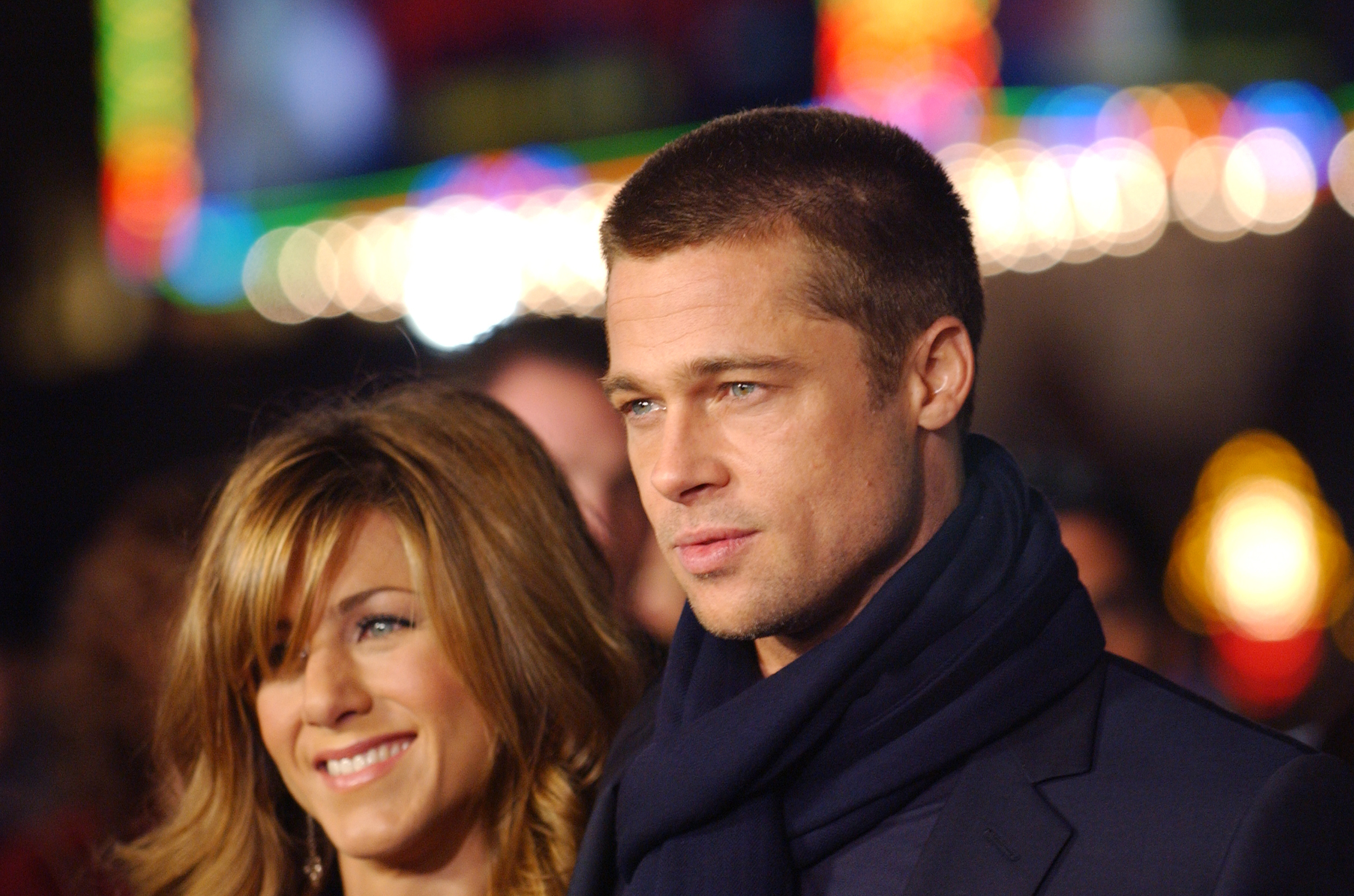 Jennifer Aniston and Brad Pitt during "Along Came Polly" premiere at Mann's Chinese Theater in Hollywood, California, on January 17, 2004 | Source: Getty Images
