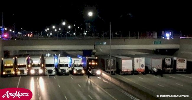 Here is why 13 trucks blocked the highway