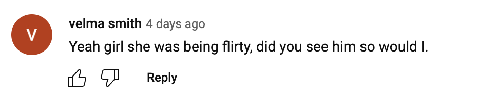 A fan's comment on a YouTube post showing Jennifer Lopez reacting to a DJ playing her song at the premire of "The Mother," in Los Angeles, California, on May 10, 2023 | Source: YouTube/Starflamestv