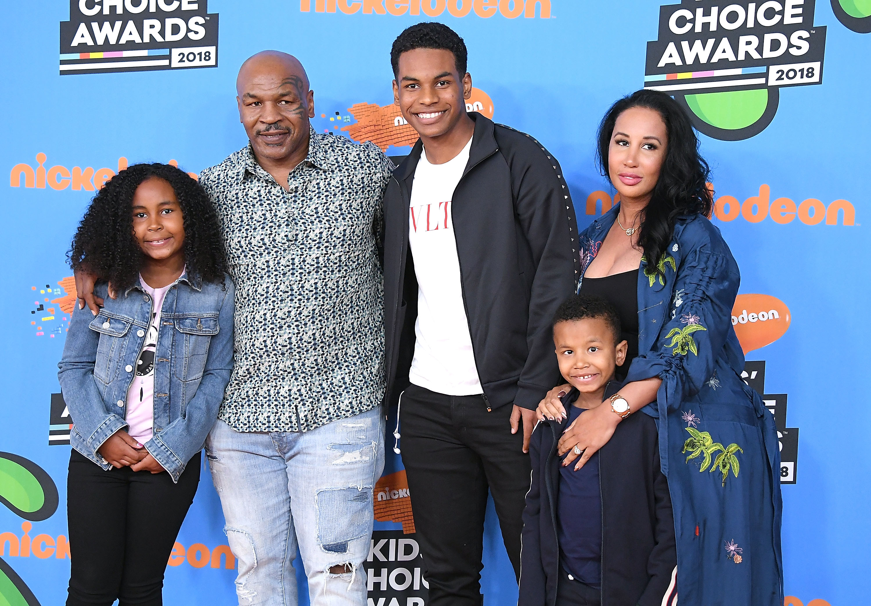 Mike Tyson's arrival at Nickelodeon's 2018 Kids' Choice Awards, hosted at The Forum in Inglewood, California, on March 24, 2018 | Source: Getty Images