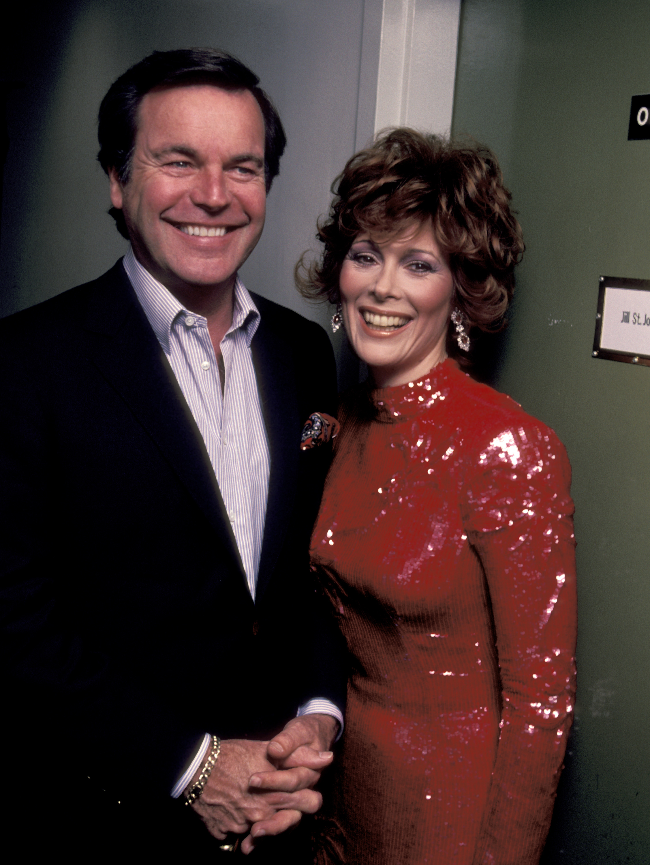 Robert Wagner and Jill St. John during the taping of the Bob Hope Special "The Road to Hollywood" at NBC Television Studios on February 20, 1983 in Burbank, California | Source: Getty Images