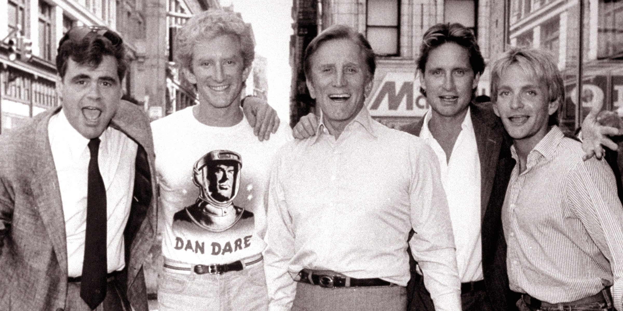 Kirk Douglas with his four sons: Joel, Peter, Michael and Eric | Source: Getty Images