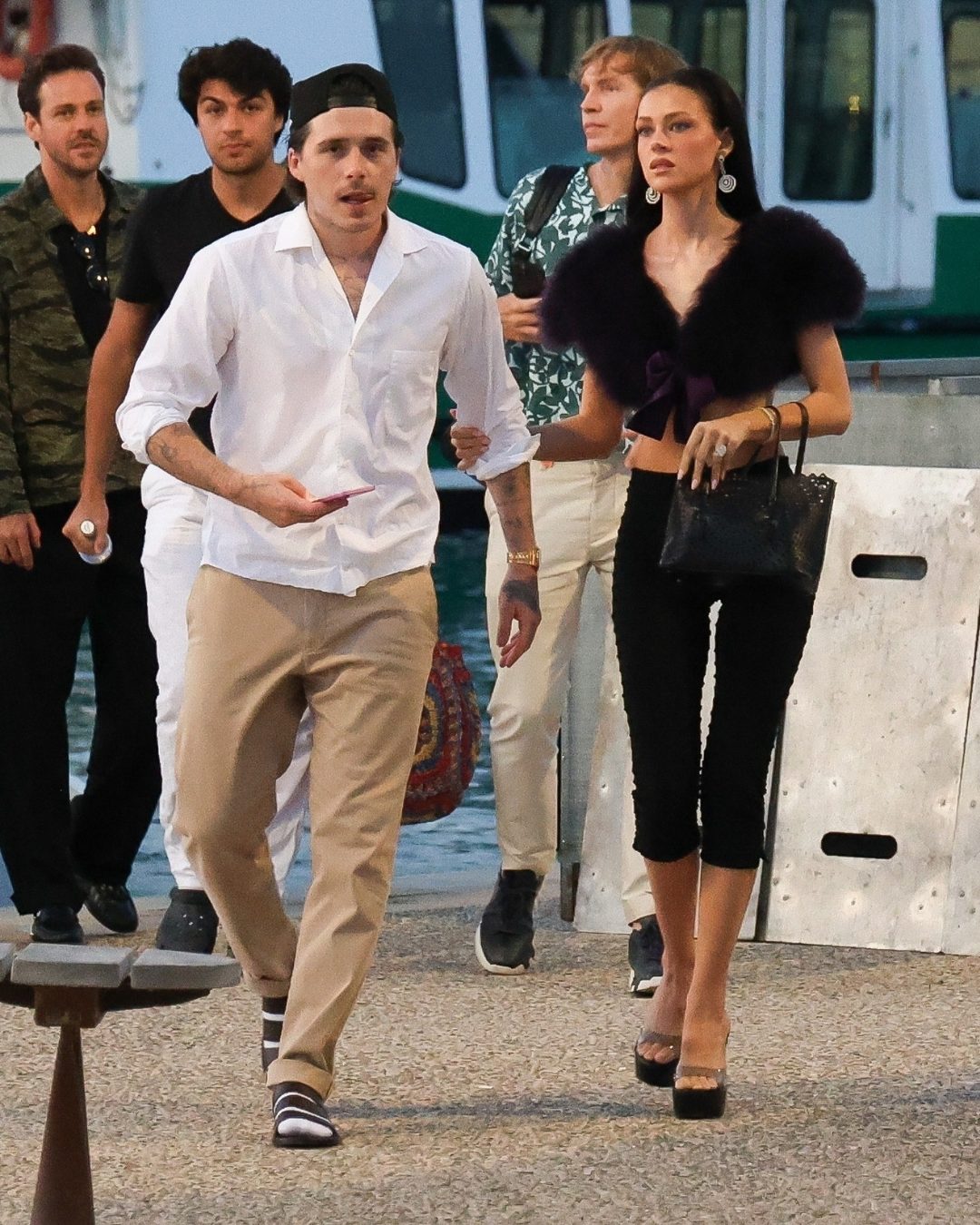 Brooklyn Beckham and Nicola Peltz Beckham walk together in Saint-Tropez in photos posted on July 19, 2025. | Source: Instagram/pagesix