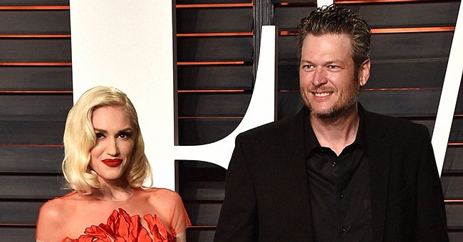  Gwen Stefani and Blake Shelton at the 2016 Vanity Fair Oscar Party on February 28, 2016 in Beverly Hills, California. | Photo: Getty Images