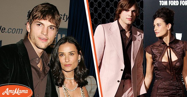 Former lovers Demi Moore and Ashton Kutcher in a photo together at an event. | Photo: Getty Images