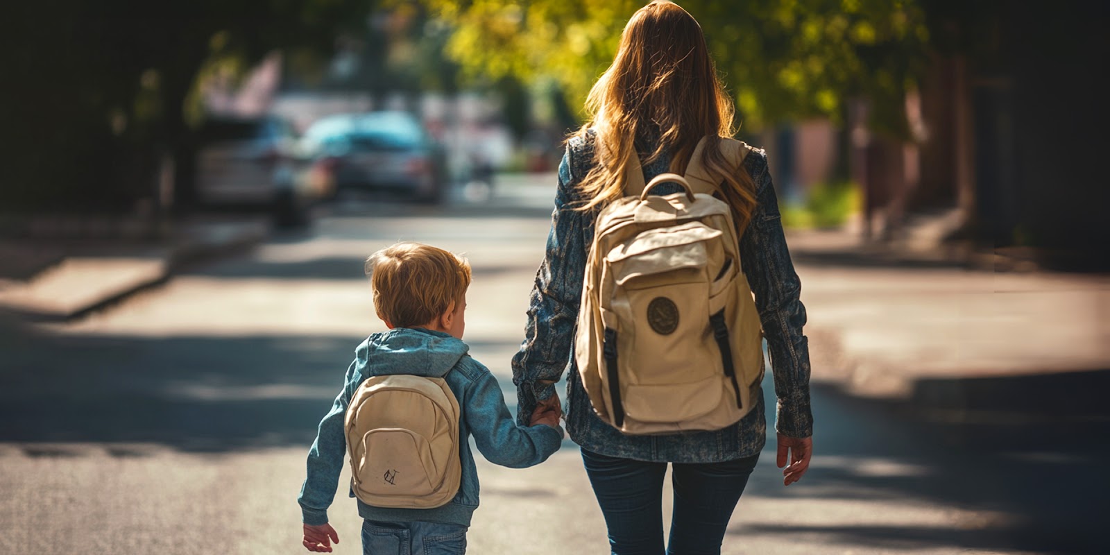 Mother taking her son to school | Source: Midjourney