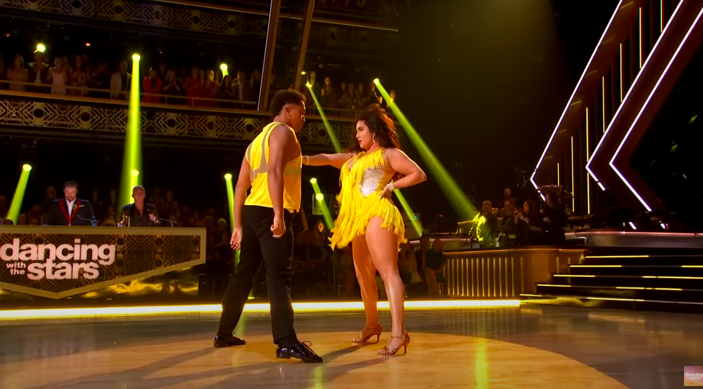 Brandon Armstrong and Lauren Jauregui performing together on "DWTS." | Source: YouTube/Dancing With The Stars