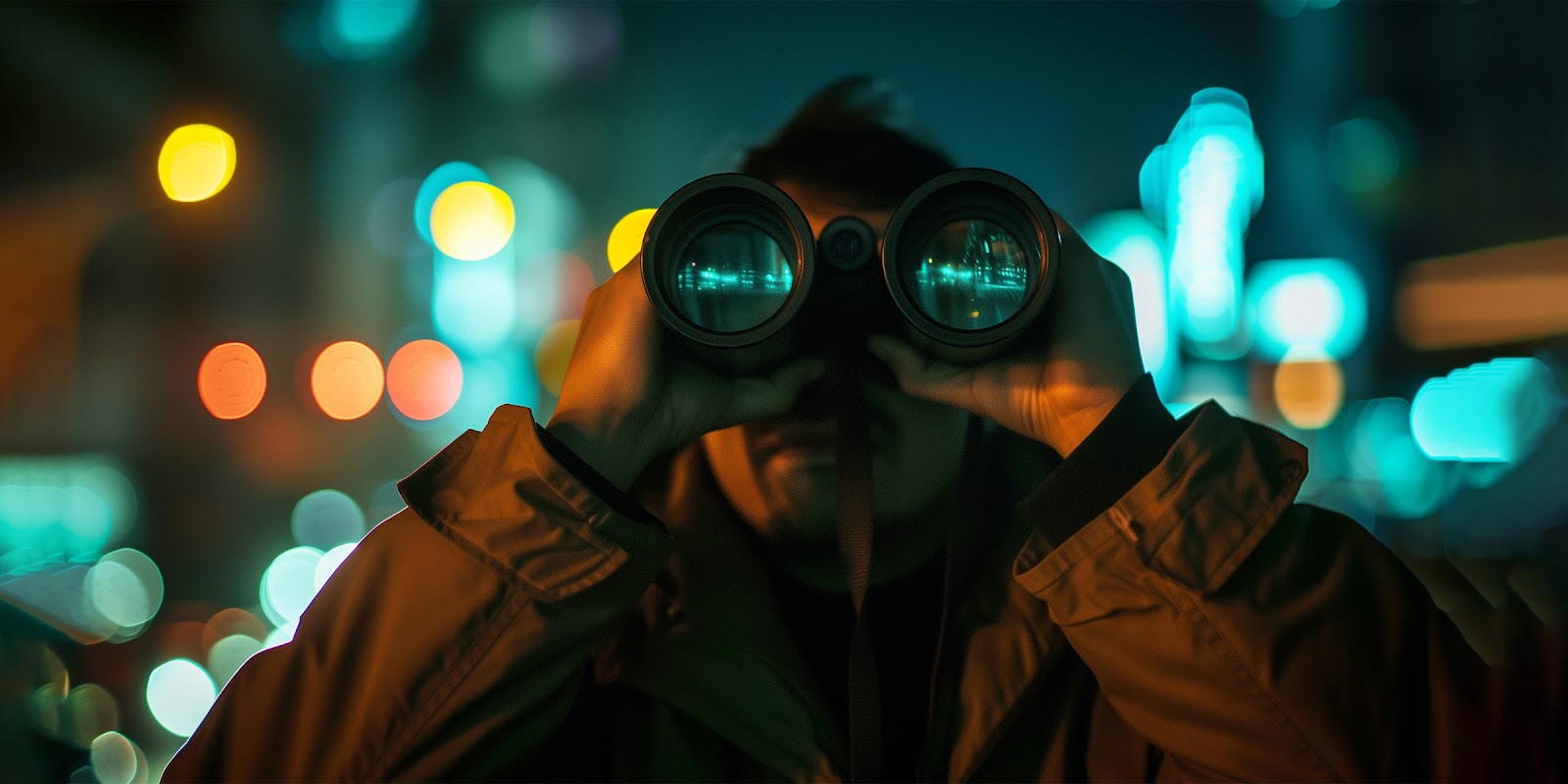 A man spying using binoculars | Source: Midjourney