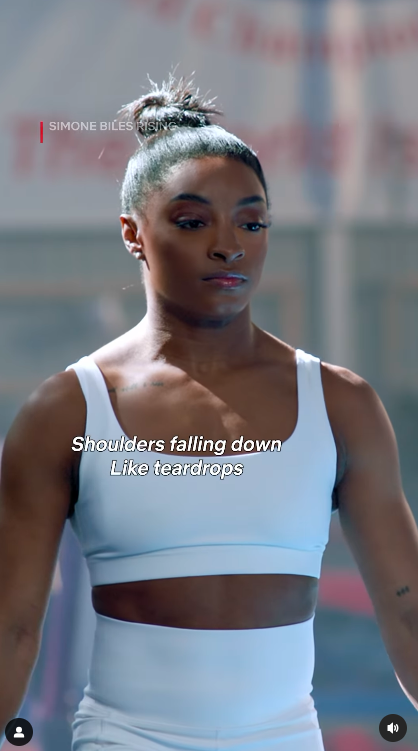 Simone Biles from clips of "Simone Biles: Rising," posted on July 16, 2024 | Source: Instagram/netflix