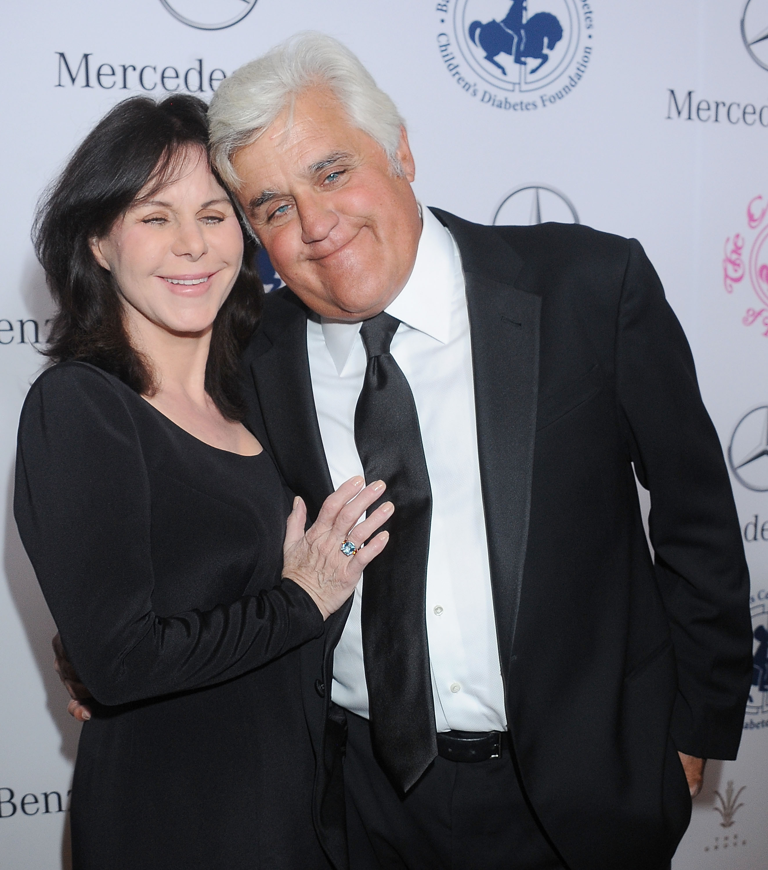 Jay Leno and wife, Mavis Leno, arrive at the 2014 Carousel Of Hope Ball Presented By Mercedes-Benz at The Beverly Hilton Hotel on October 11, 2014 in Beverly Hills, California. | Source: Getty Images