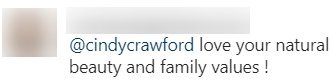 A fan comments on Cindy Crawford's photo with sisters | Photo: Instagram/ cindycrawford