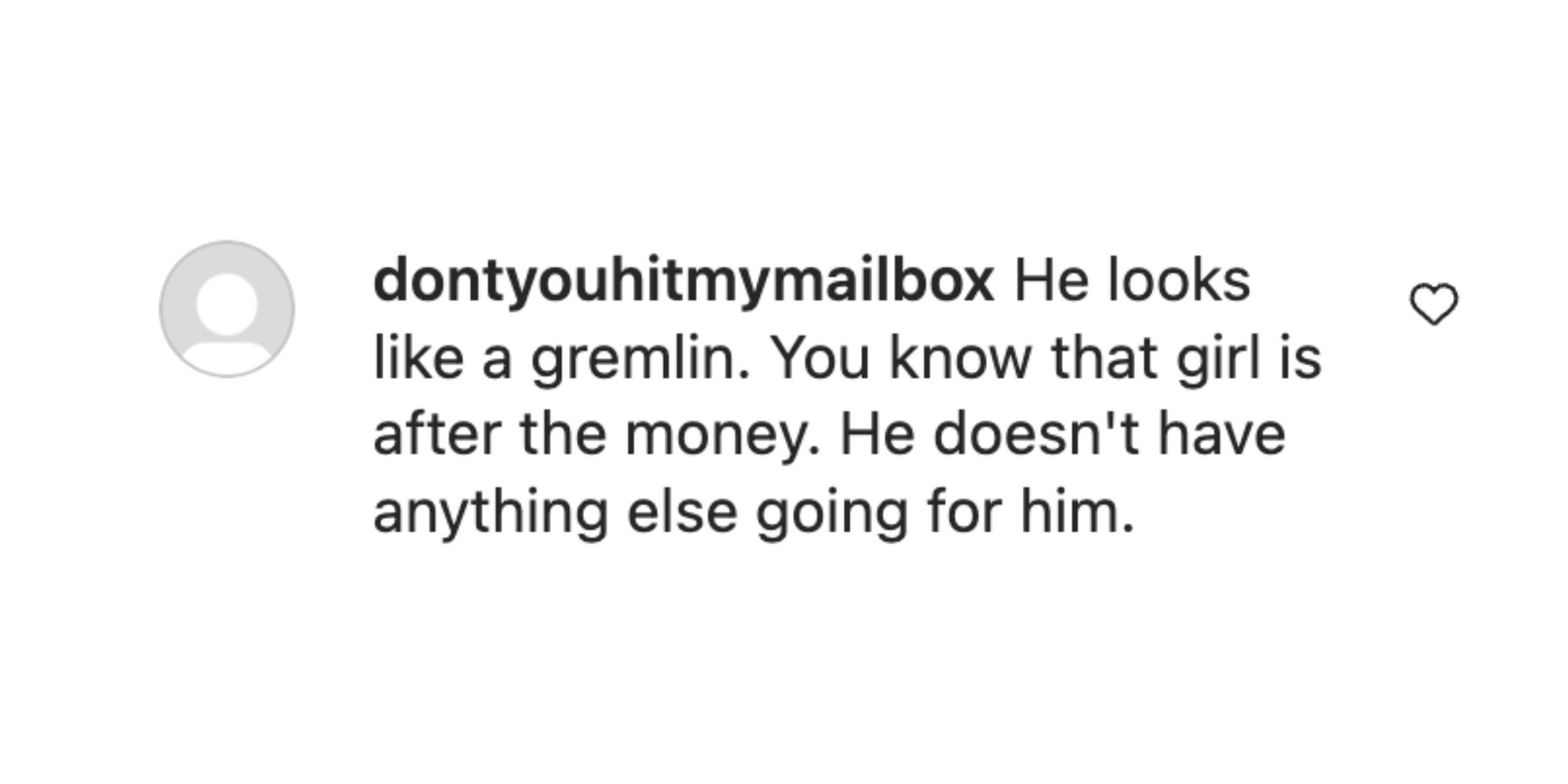 A comment under a post made by Jason Aldean on Instagram | Source: Instagram/jasonaldean