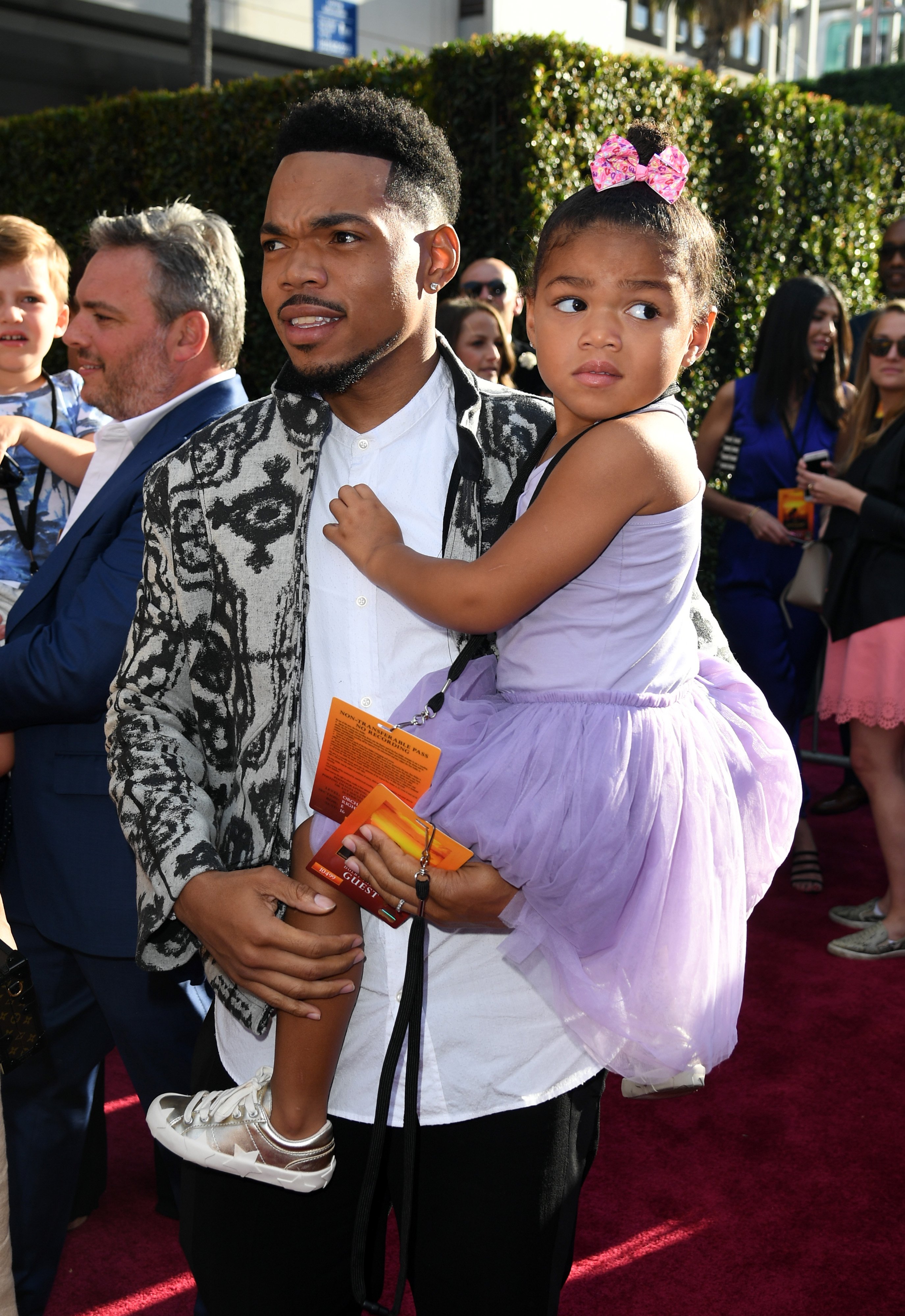 Chance The Rapper and Kensli Bennett at the premiere of Disney's "The Lion King" on July 9, 2019, in Hollywood, California. | Source: Getty Images