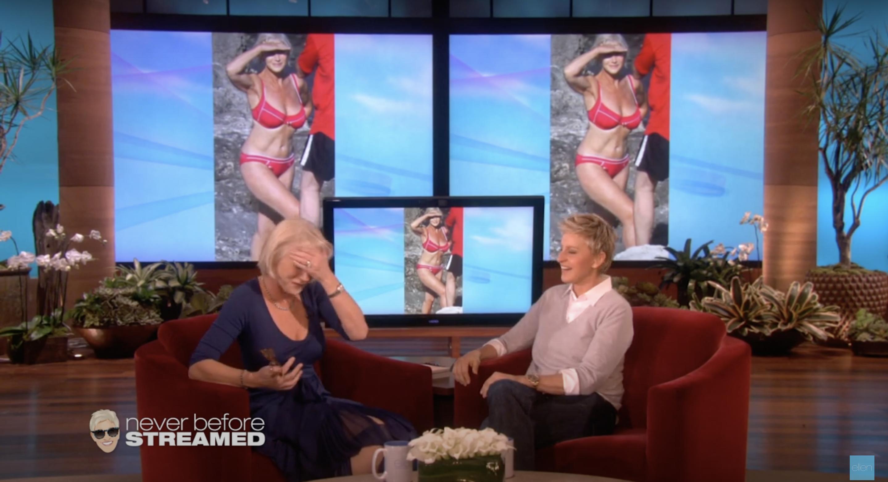 Helen Mirren talks about the events that led to a paparazzo taking her iconic bikini photo, on a YouTube video, dated January 5, 2023 | Source: Youtube/@TheEllenShow