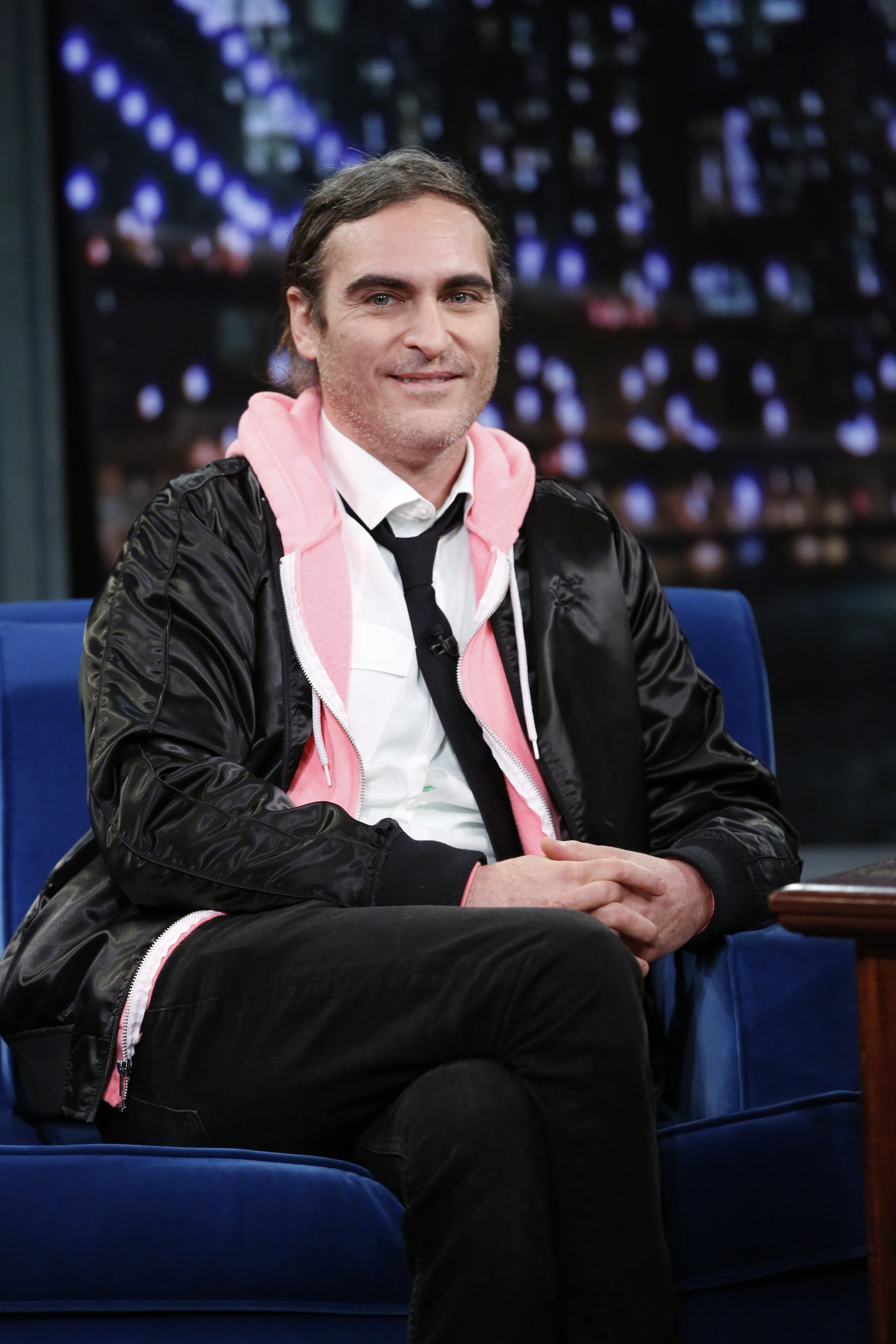 Joaquin Phoenix on the "Late Night with Jimmy Fallon" - Season 5 on December 11, 2013 | Source: Getty Images
