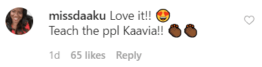 A fan commented on a video of Kaavia James dancing along to a nursery rhyme that teaches children to wash their hands | Source: instagram.com/kaaviajames